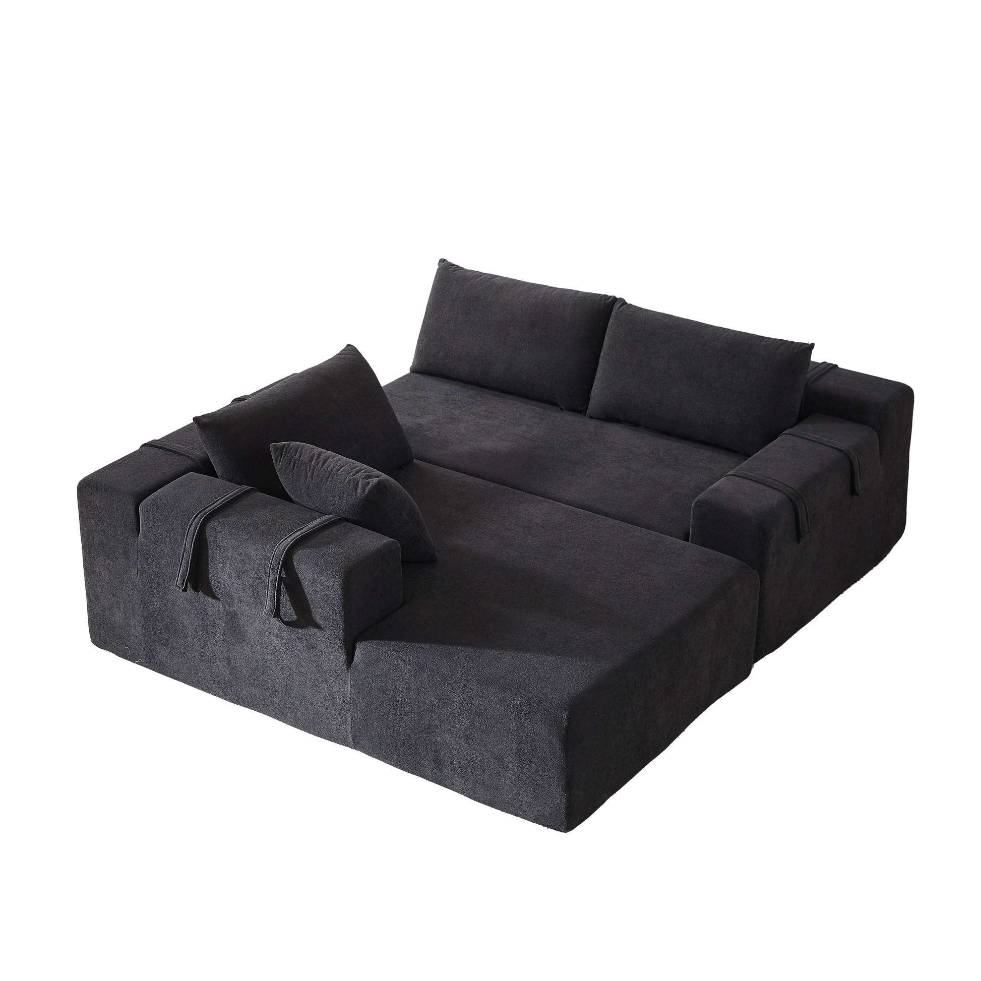 Modern Chenille Upholstered Sectional Sofa Couch Set,Modular 108' L Shaped Sectional Living Room Sofa Set With 6 Pillows,Free Combination Sofa Couch for Living Room,Bedroom(Left Chaise)W834P240009