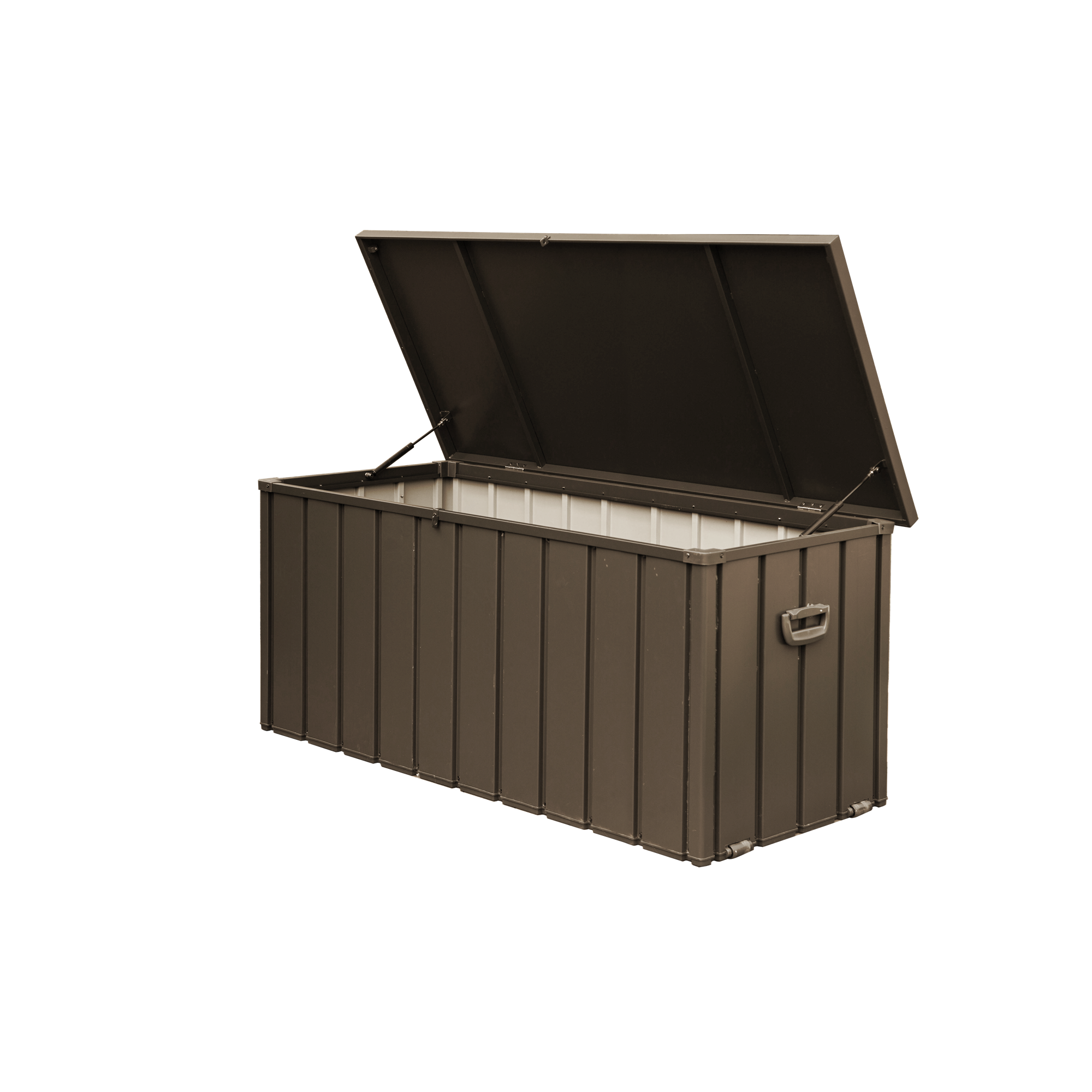 150 Gallon Outdoor Storage Deck Box Waterproof, Large Patio Storage Bin for Outside Cushions, Throw Pillows, Garden Tools, Lockable, Resin bottom (Dark Brown)