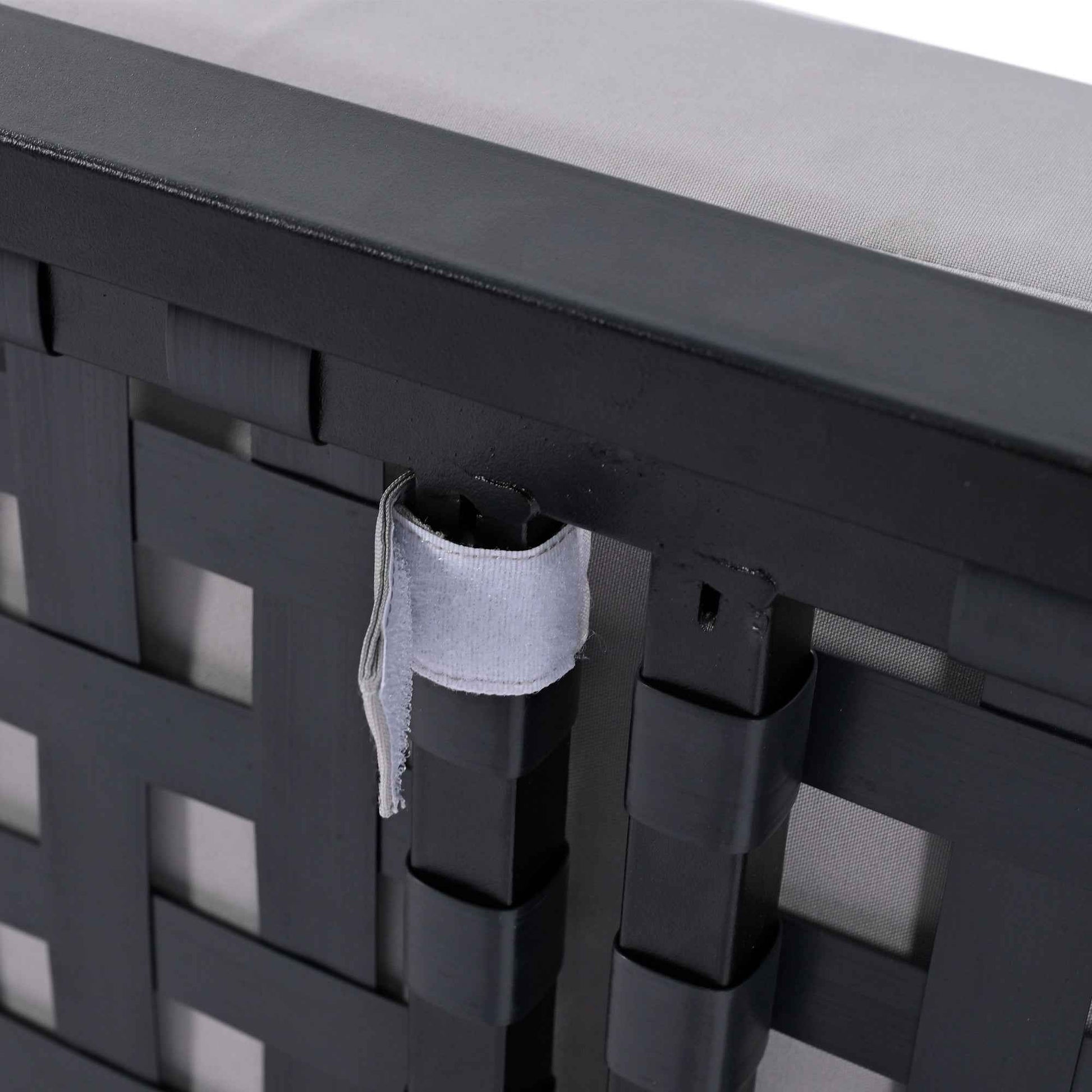 TOPMAX Modern Outdoor Daybed Patio Metal Daybed with Wood Topped Side Spaces for Drinks, 2 in 1 Padded Chaise Lounges for Poolside, Balcony, Deck, Gray