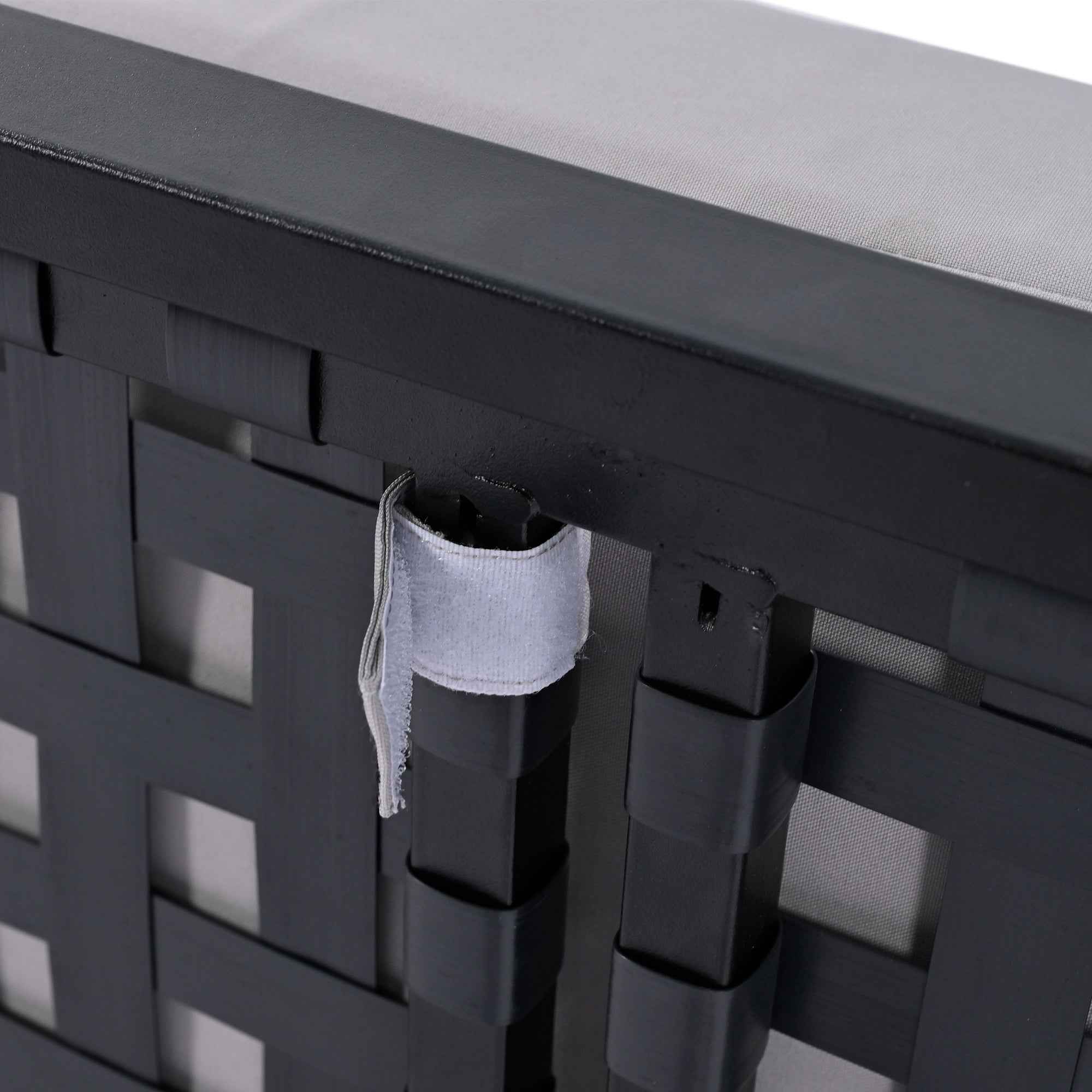 TOPMAX Modern Outdoor Daybed Patio Metal Daybed with Wood Topped Side Spaces for Drinks, 2 in 1 Padded Chaise Lounges for Poolside, Balcony, Deck, Gray