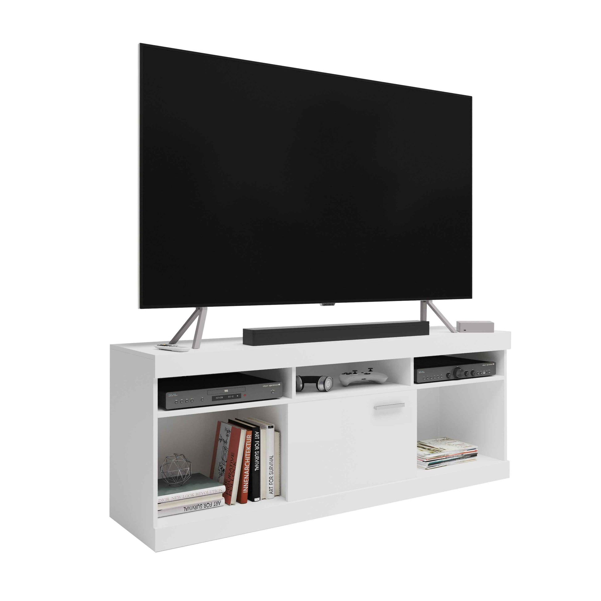 Entertainment Stand for TVs Up to 65', White