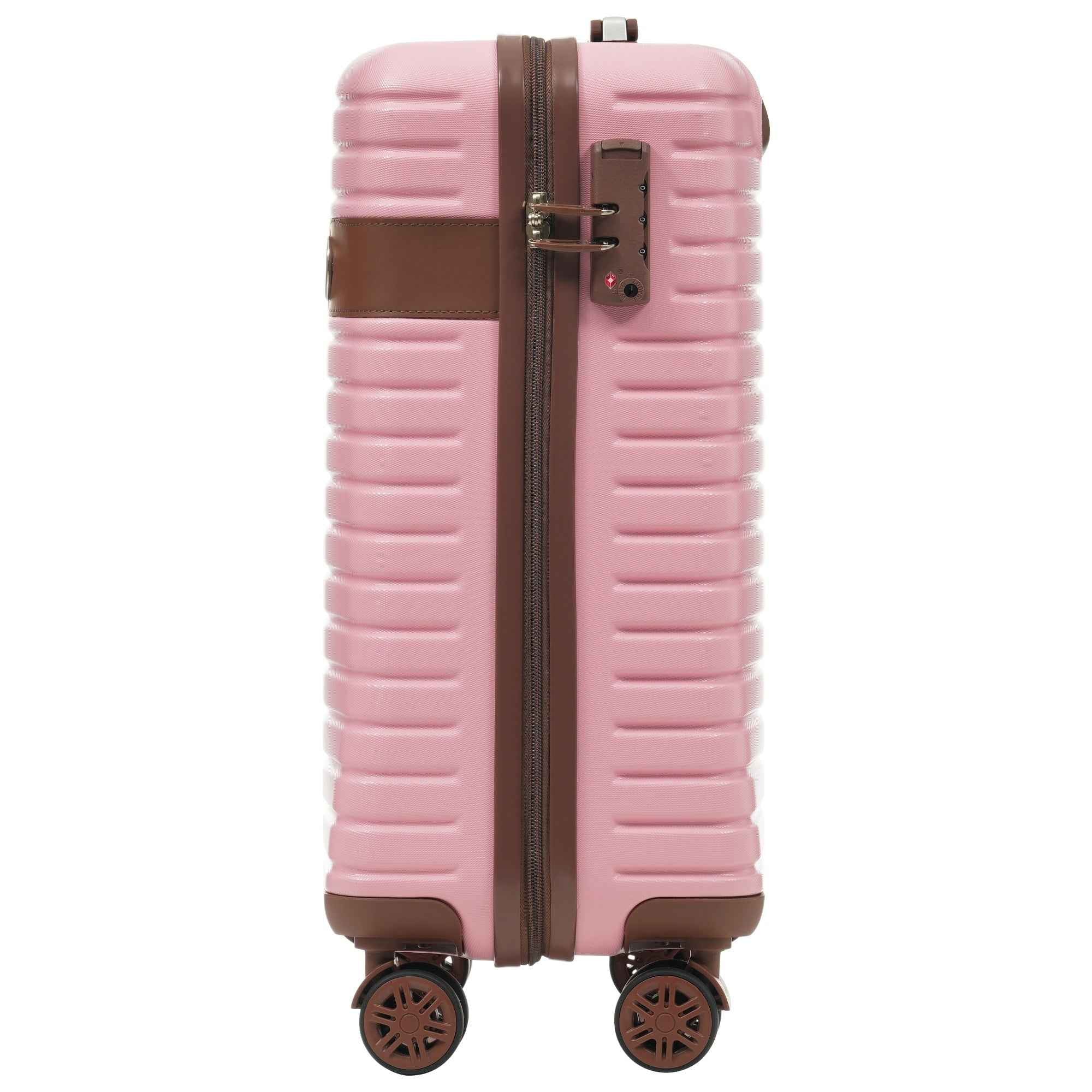 Luggage Sets 3 Piece Carry on Luggage 22x14x9 Airline Approved, Lightweight Hardshell ABS Suitcases with Wheels, 20 inch, Pink