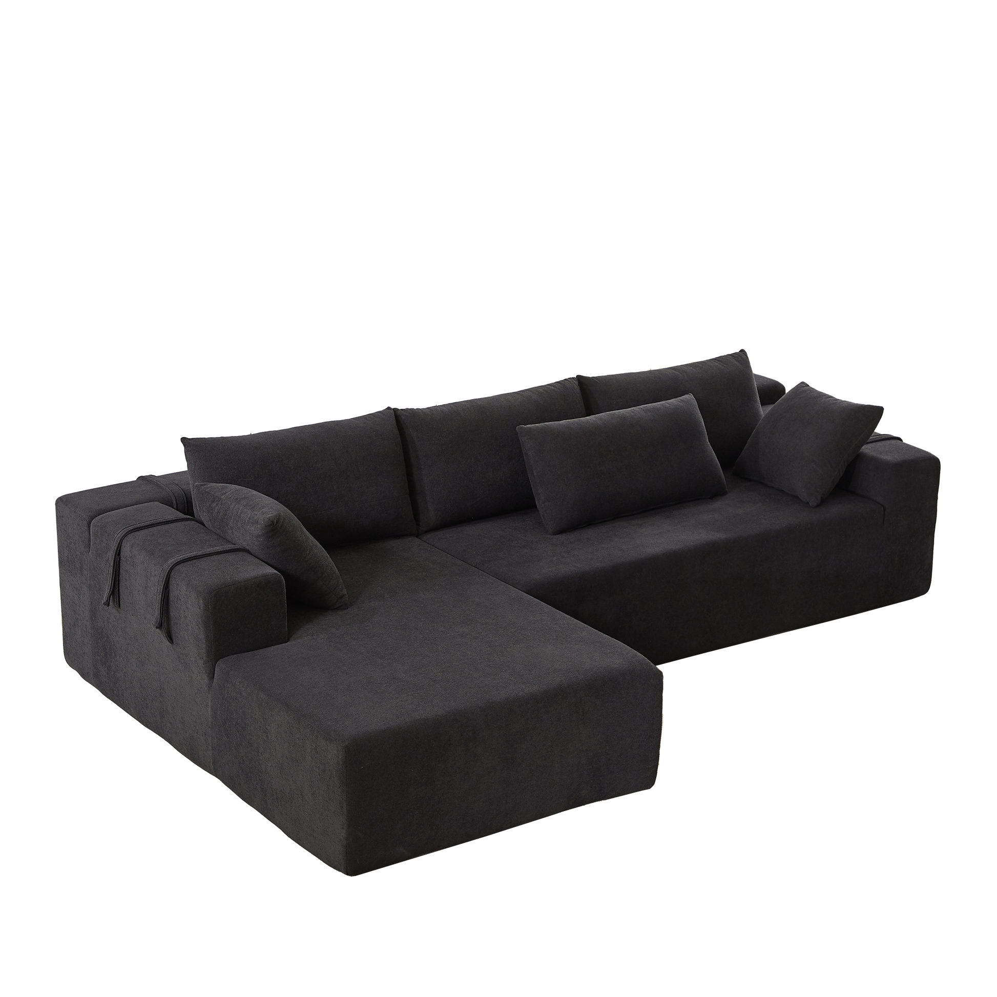 Modern Chenille Upholstered Sectional Sofa Couch Set,Modular 108' L Shaped Sectional Living Room Sofa Set With 6 Pillows,Free Combination Sofa Couch for Living Room,Bedroom(Left Chaise)W834P240009