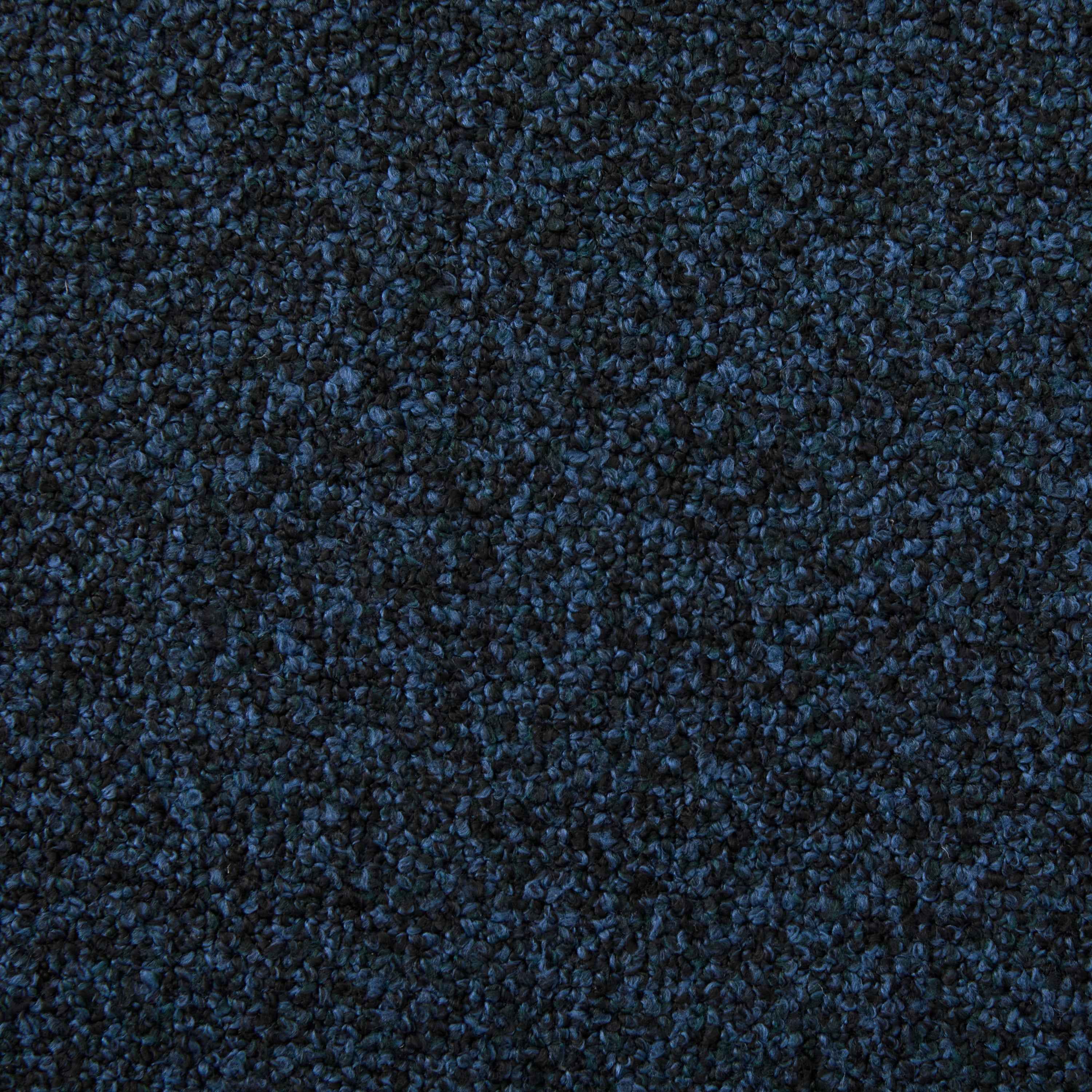 Boneless Couch Modular Sectional Sofa with Deep Seating and Curved Design in Blue Boucle, 114.9 Inches