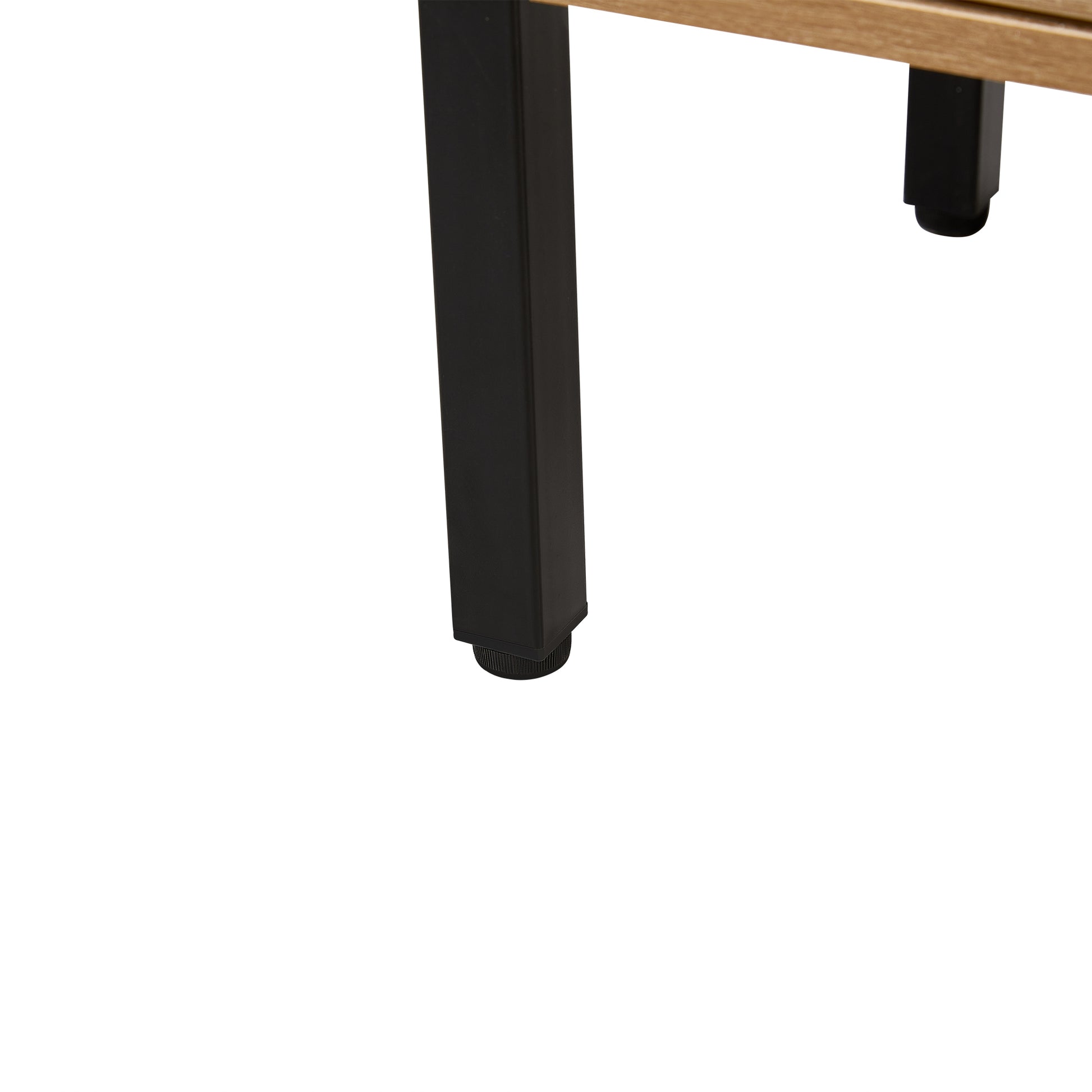 40.16" Rattan Coffee table, sliding door for storage, metal legs, Modern table  for living room , natural - Abrihome