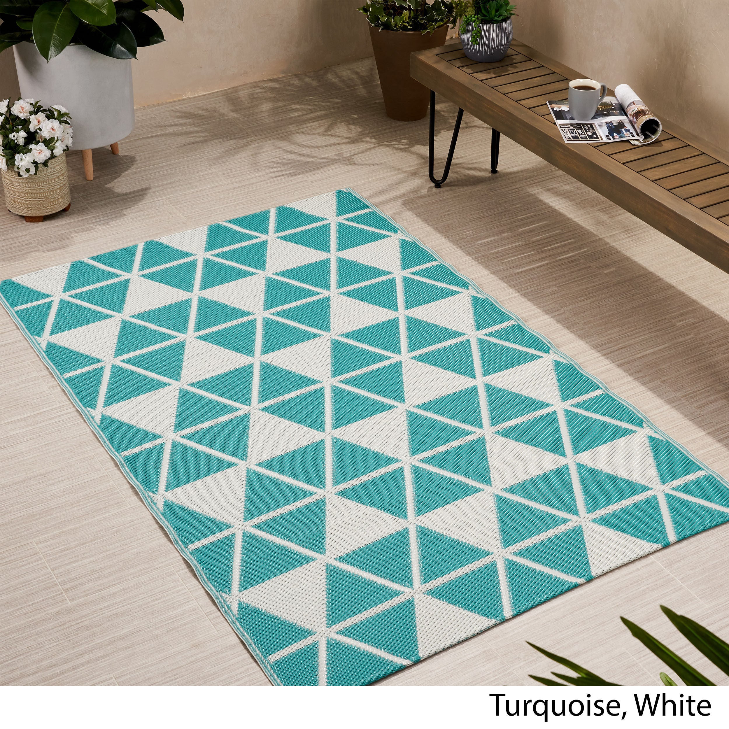 HERRINGBONE 4" x 6" PP RUG