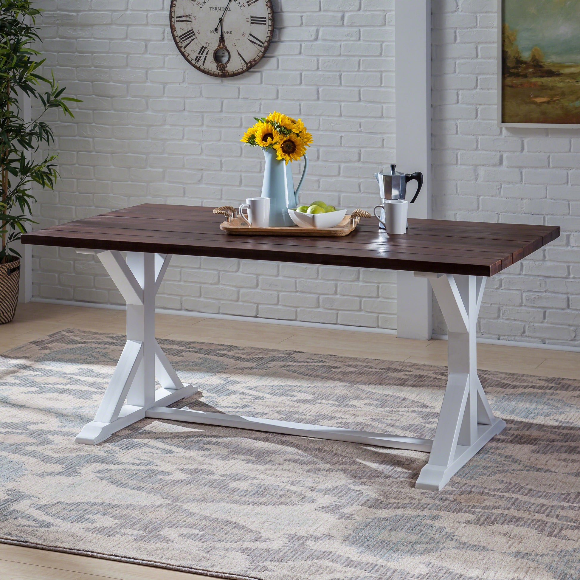 CASSIA FARMHOUSE DINING TABLE - Abrihome