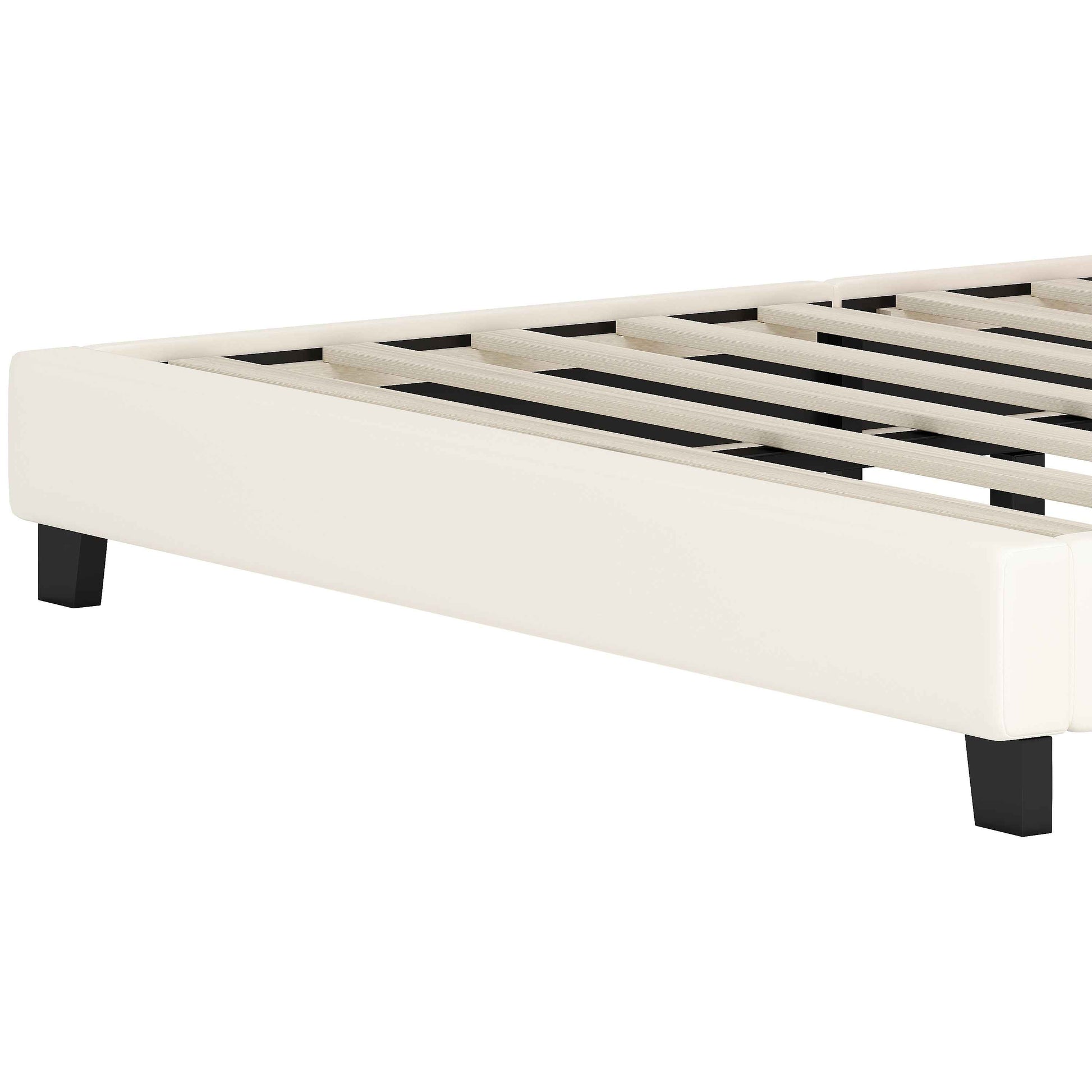 Full size Upholstered Princess Bed With Crown Headboard,Full Size Platform Bed with Headboard and Footboard, Cream+Pink(Old SKU:WF303337AAK)