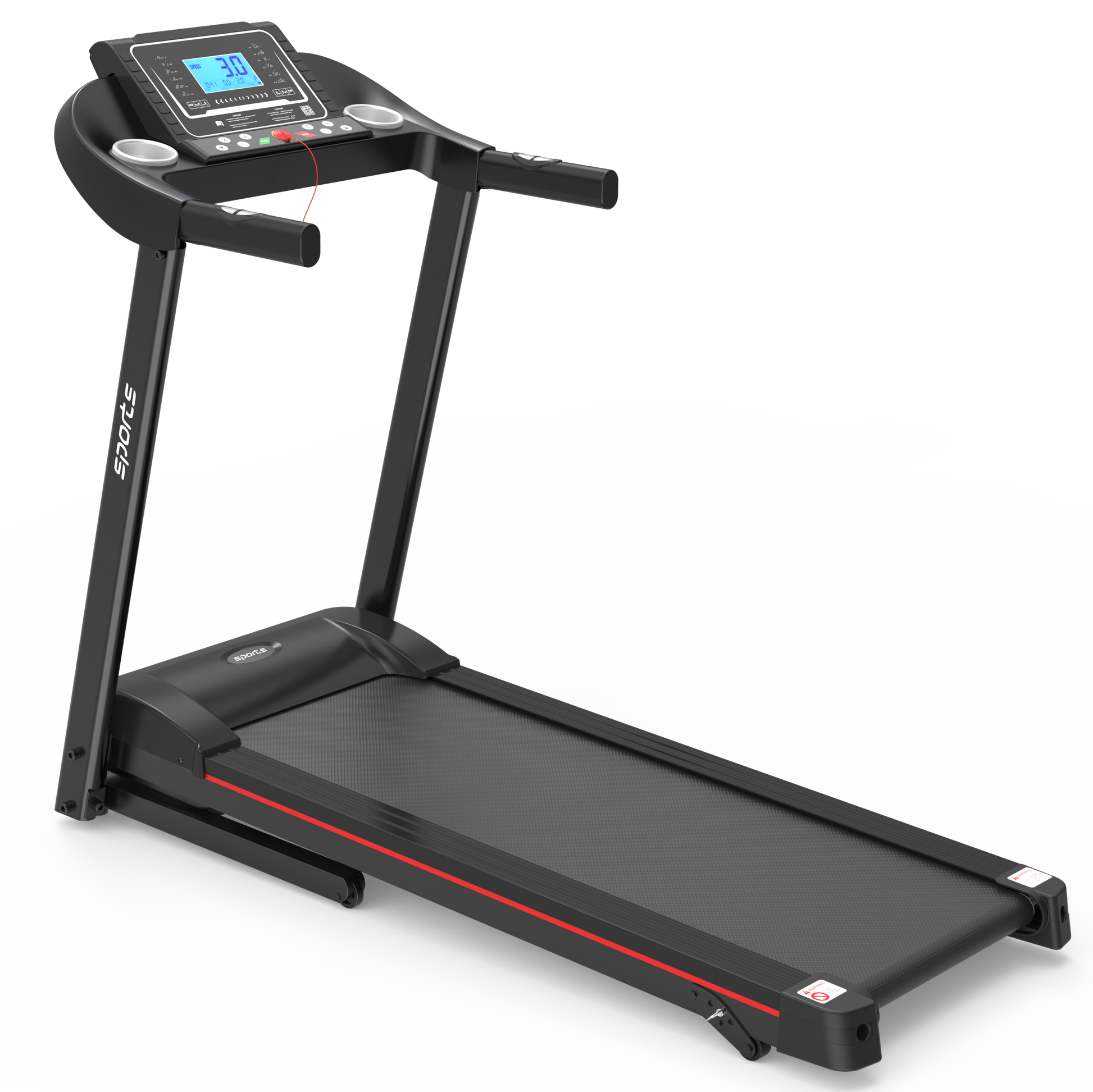 Fitshow App Home Foldable Treadmill with Incline, Folding Treadmill for Home Workout, Electric Walking Running Treadmill Machine 5' LCD Screen 250 LB Capacity Bluetooth Music