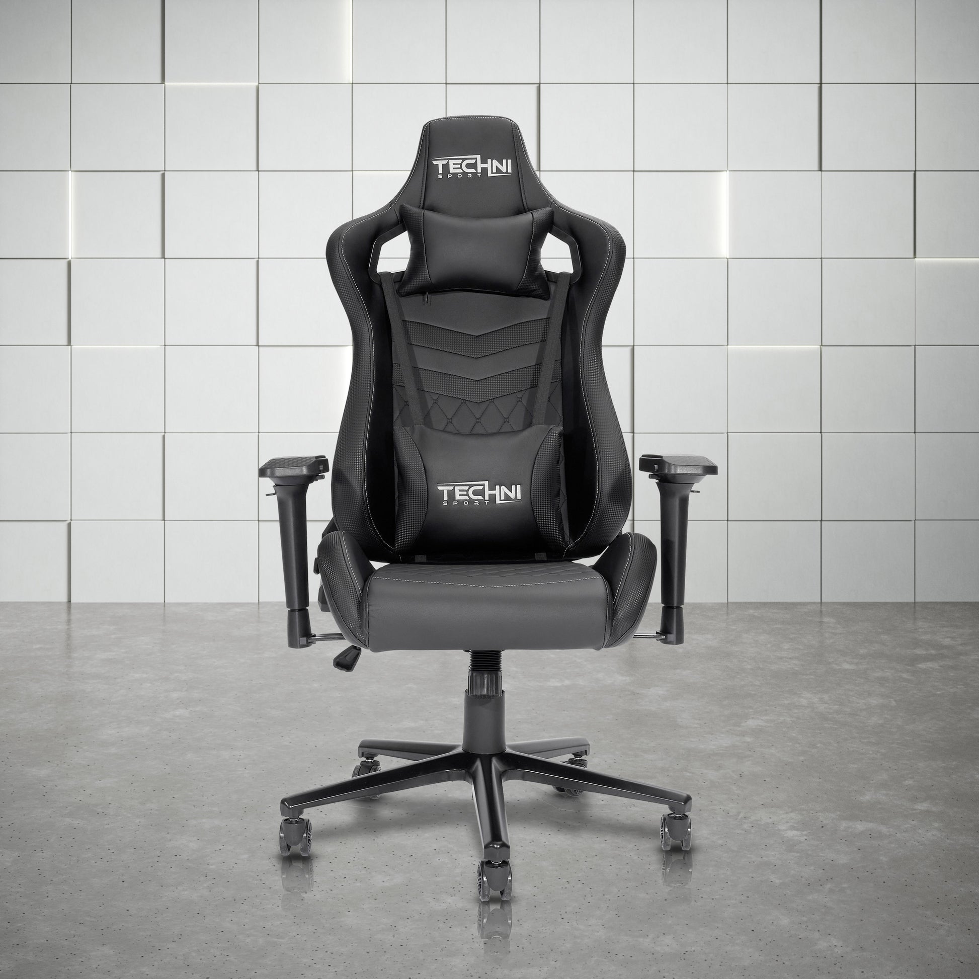Techni Sport TS-83 Ergonomic High Back Racer Style PC Gaming Chair, Black - Abrihome