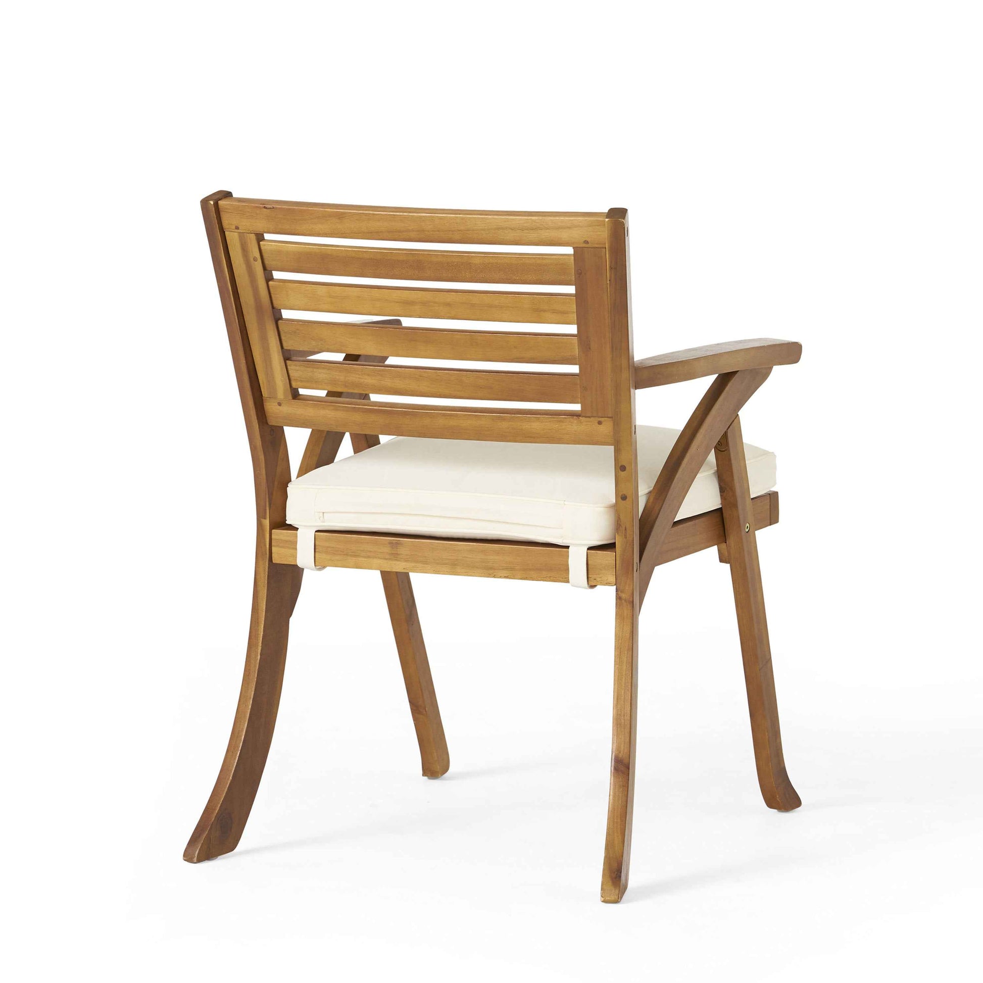 Acacia Wood Dining Chair with Water-resistant Cushion, Teak