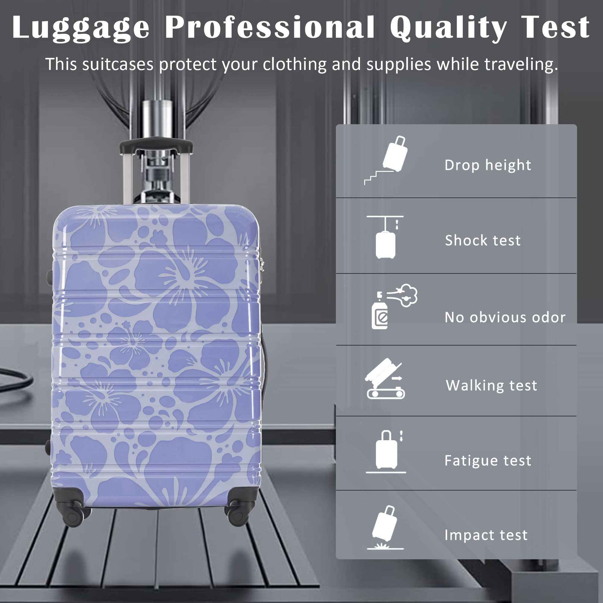 Hardshell Luggage Sets 3 pcs Spinner Suitcase with TSA Lock Lightweight-20'+24'+28' Luggages