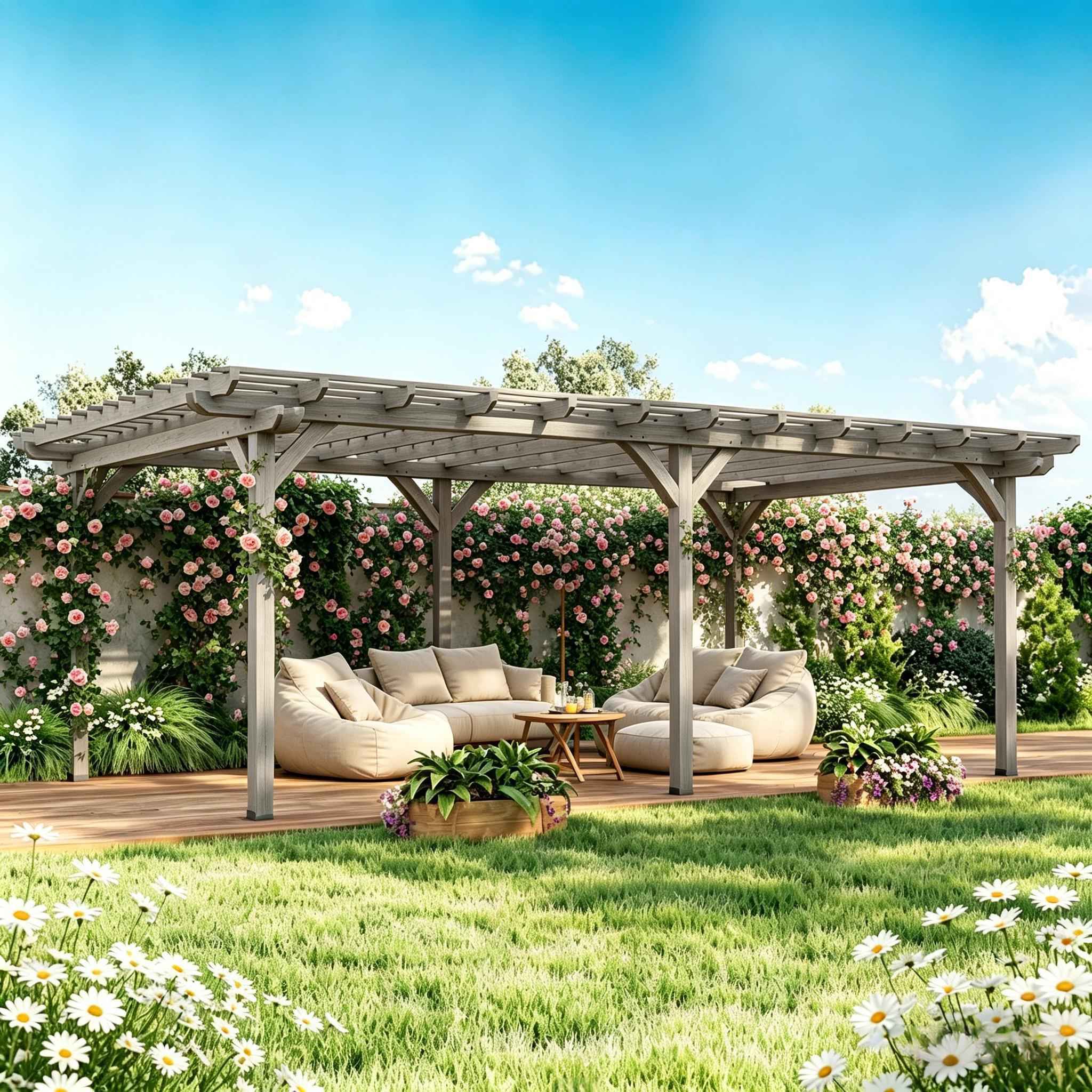 Garden Pergola,Outdoor Pergola,Wooden Gazebo Grape Trellis