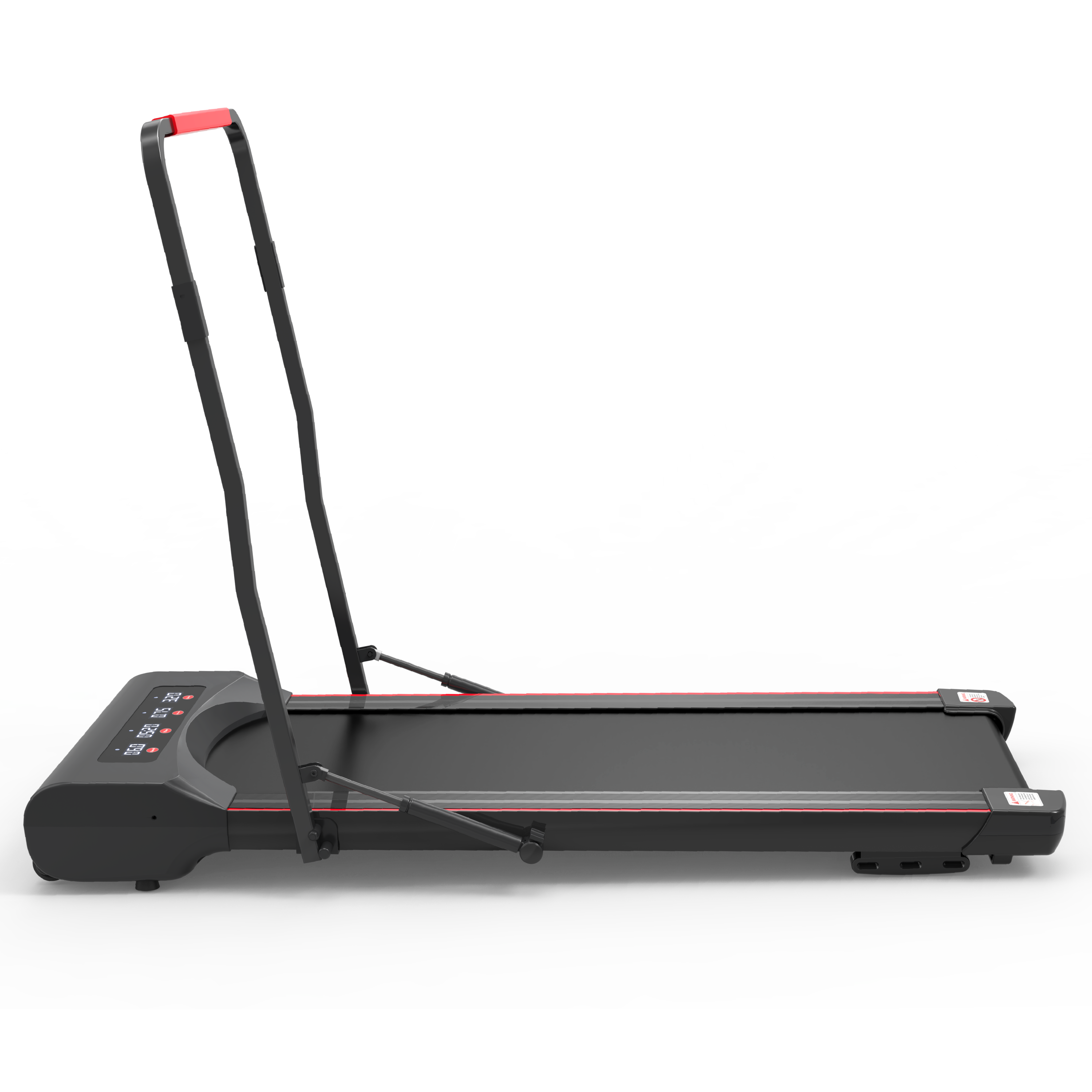 Under Desk Walking Pad Treadmill Foldable with Handlebar Remote Controll, 300 LB Capacity