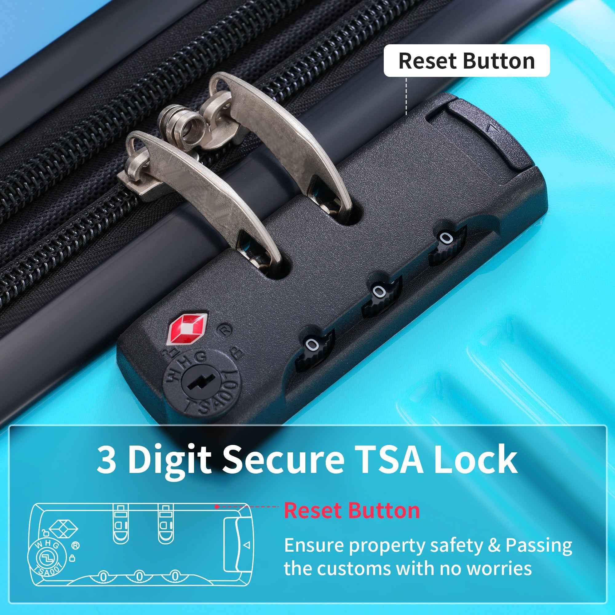 Gradient Color Expandable Hardshell Luggage Sets with Spinner Wheels and TSA Lock, Lightweight 20' 24' 28', Blue and Red