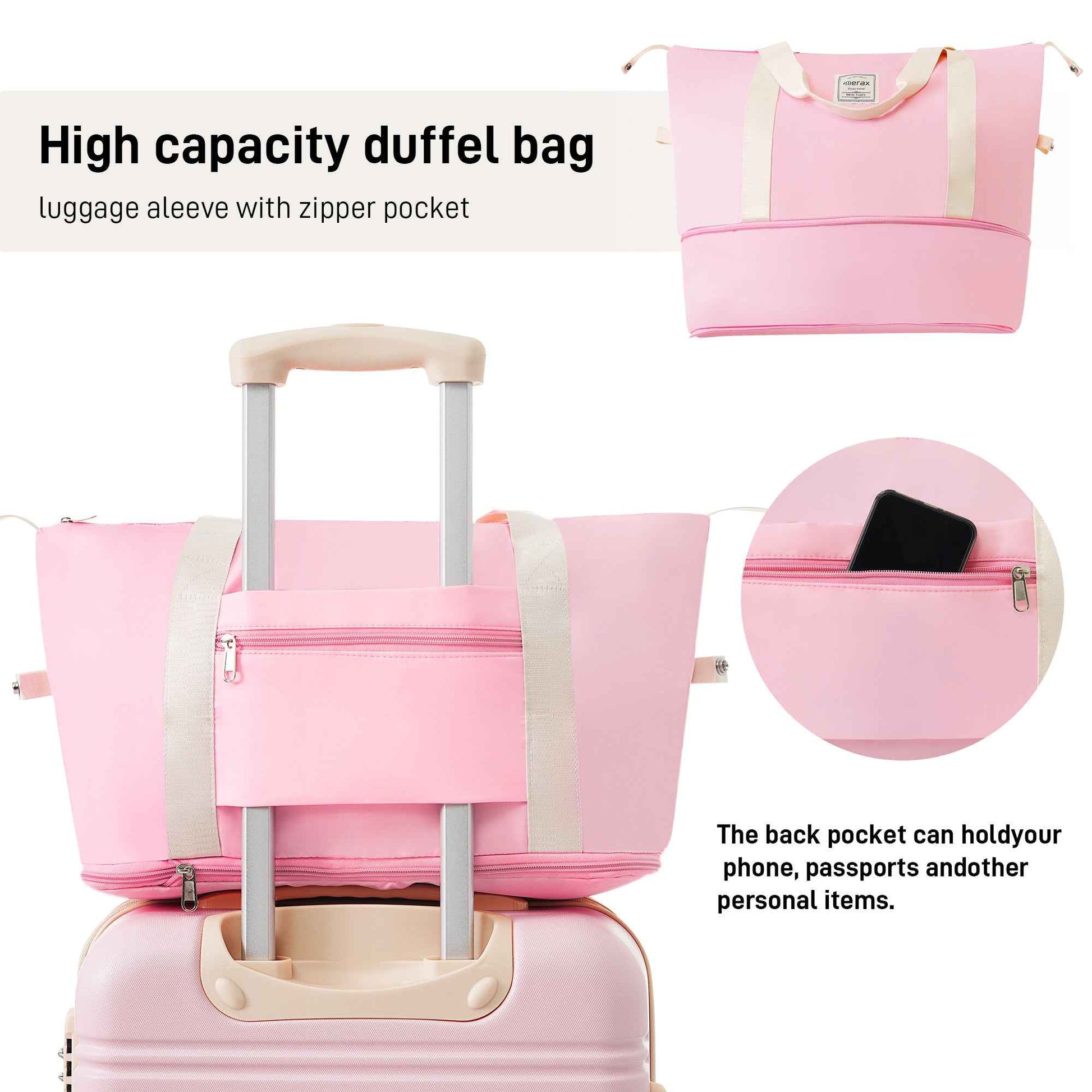 Hardshell Luggage Sets 2Pcs + Bag Spinner Suitcase with TSA Lock Lightweight 20' + 24'