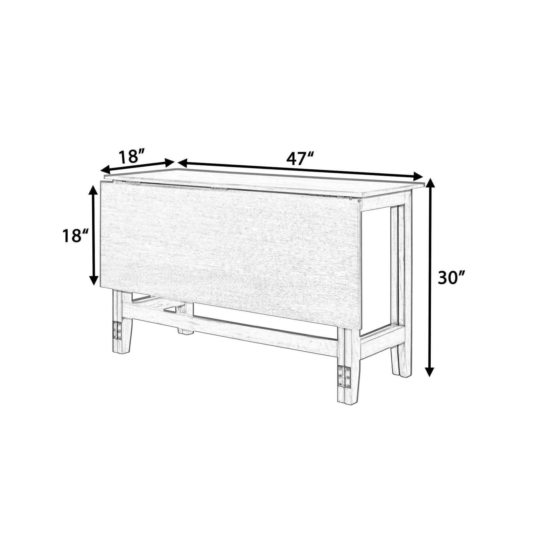 TOPMAX Farmhouse Wood Extendable Dining Table with Drop Leaf for Small Places, White(OLD SKU:N717P195019)