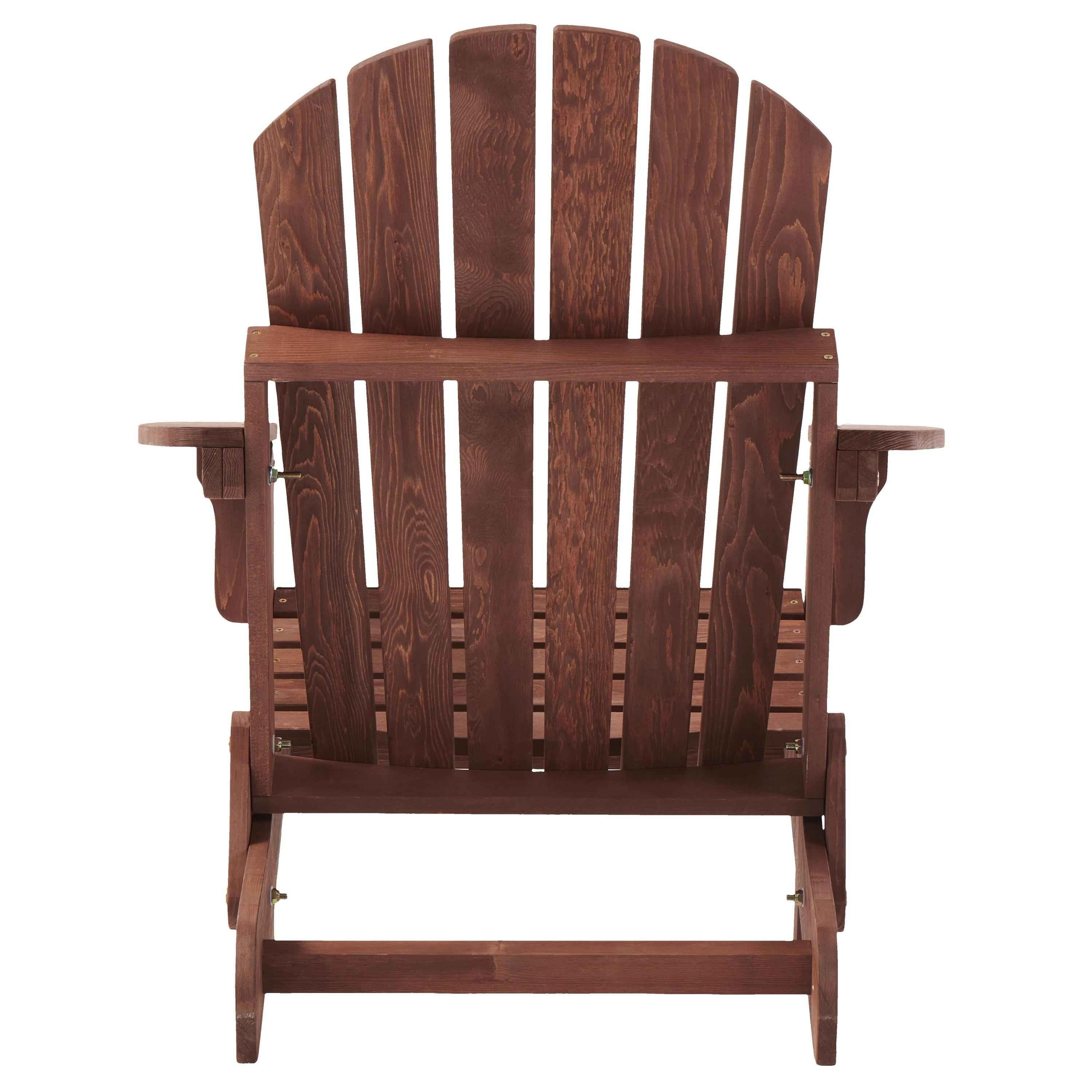 Oversize Wooden Outdoor Folding Adirondack Chair with Pre-Assembled BackRest & SeatBoard, Wood Patio Chair for Garden Backyard Porch Pool Deck Firepit