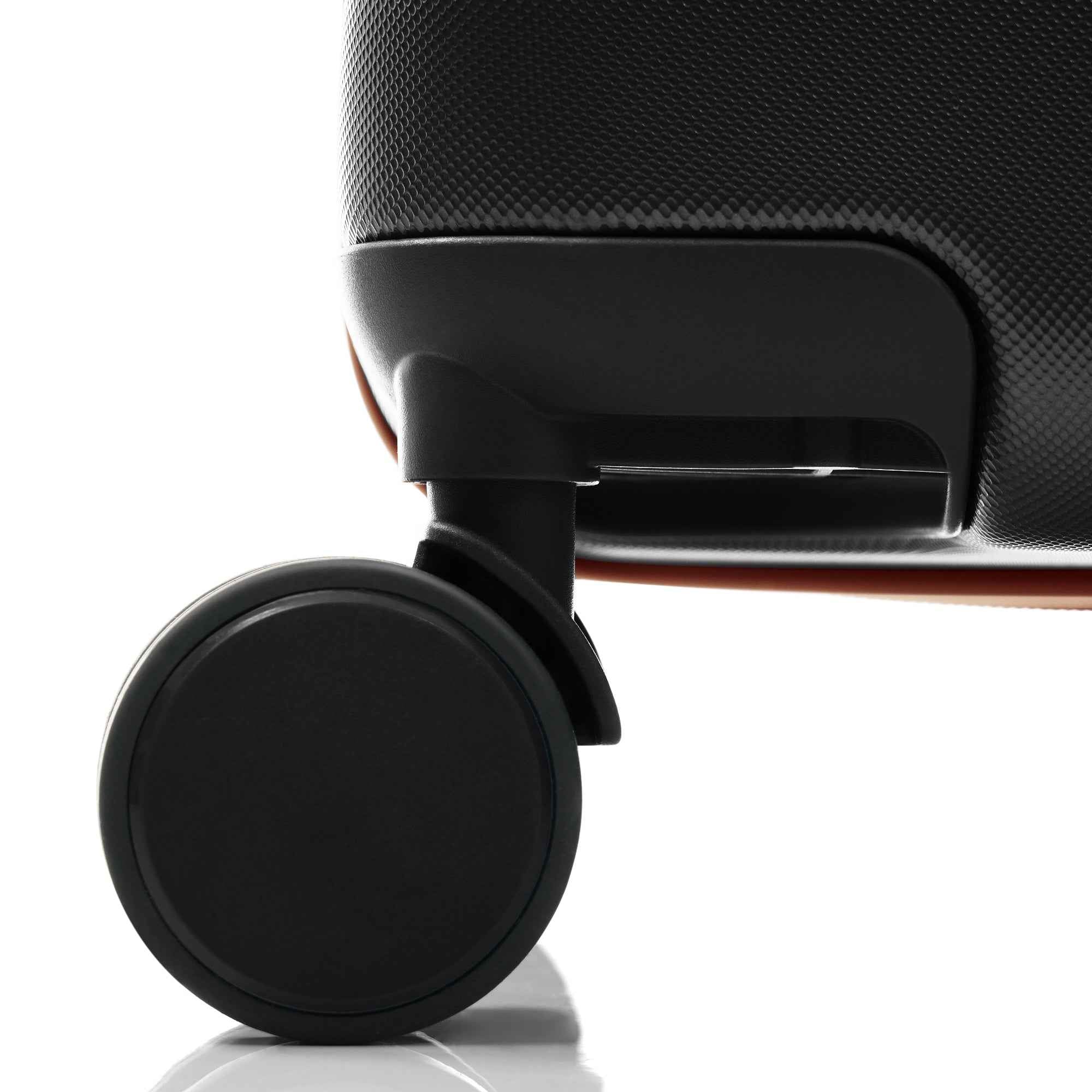 Premium ABS Travel Luggage Set , 3-Piece TSA Lock Suitcase Ensemble with 20, 24, and 28 Inch Sizes with 360° Spinner Wheels, black and brown