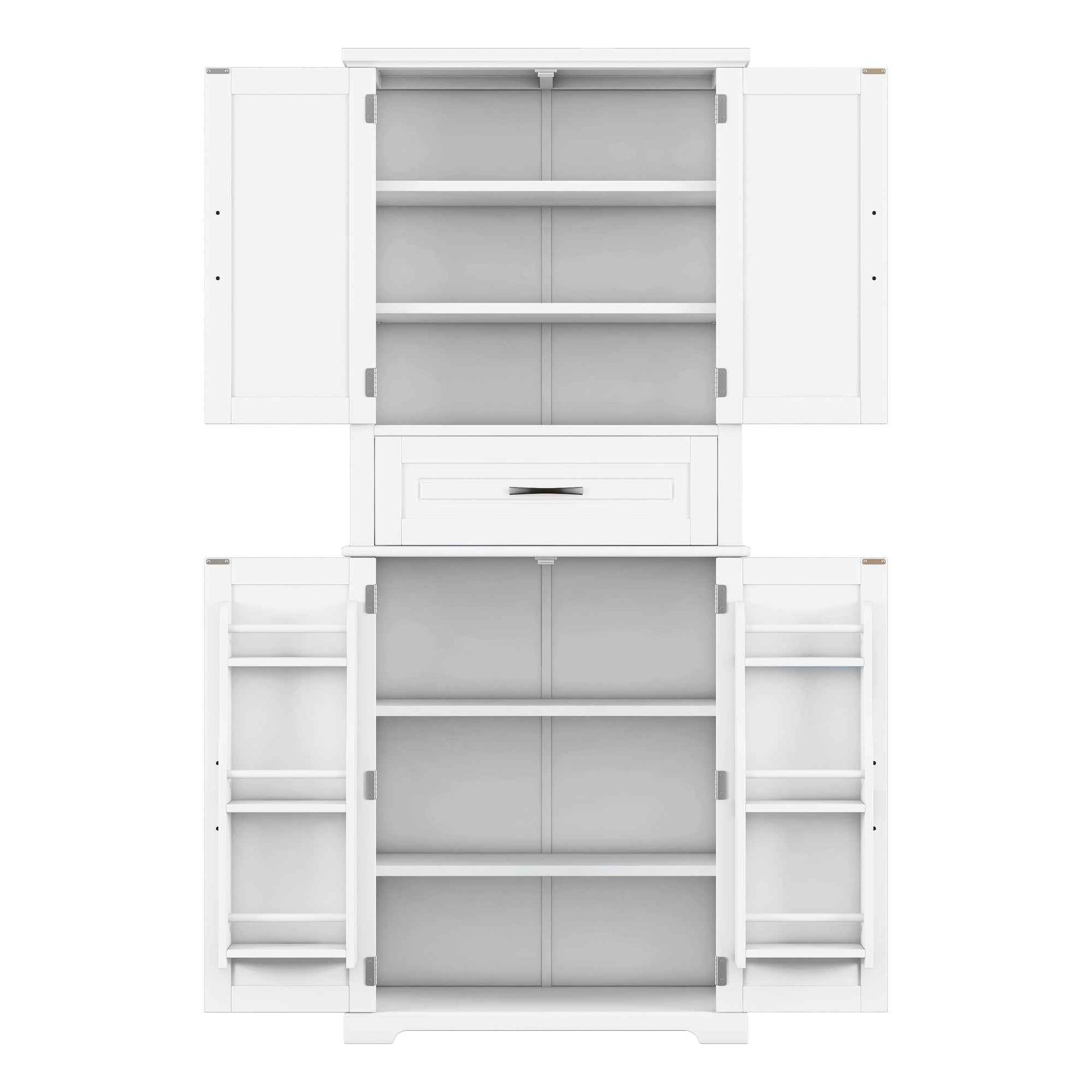 Bathroom Storage Cabinet with Multi-Functional Storage Space, Drawer with Slide Rails, Adjustable Shelf, White MDF