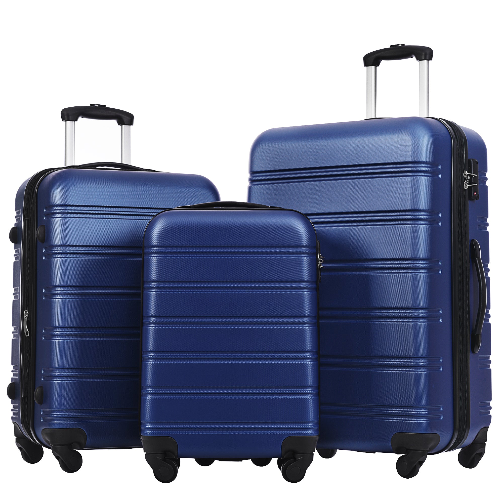 3 Piece Luggage Set Hardside Spinner Suitcase with TSA Lock 20" 24" 28" Available