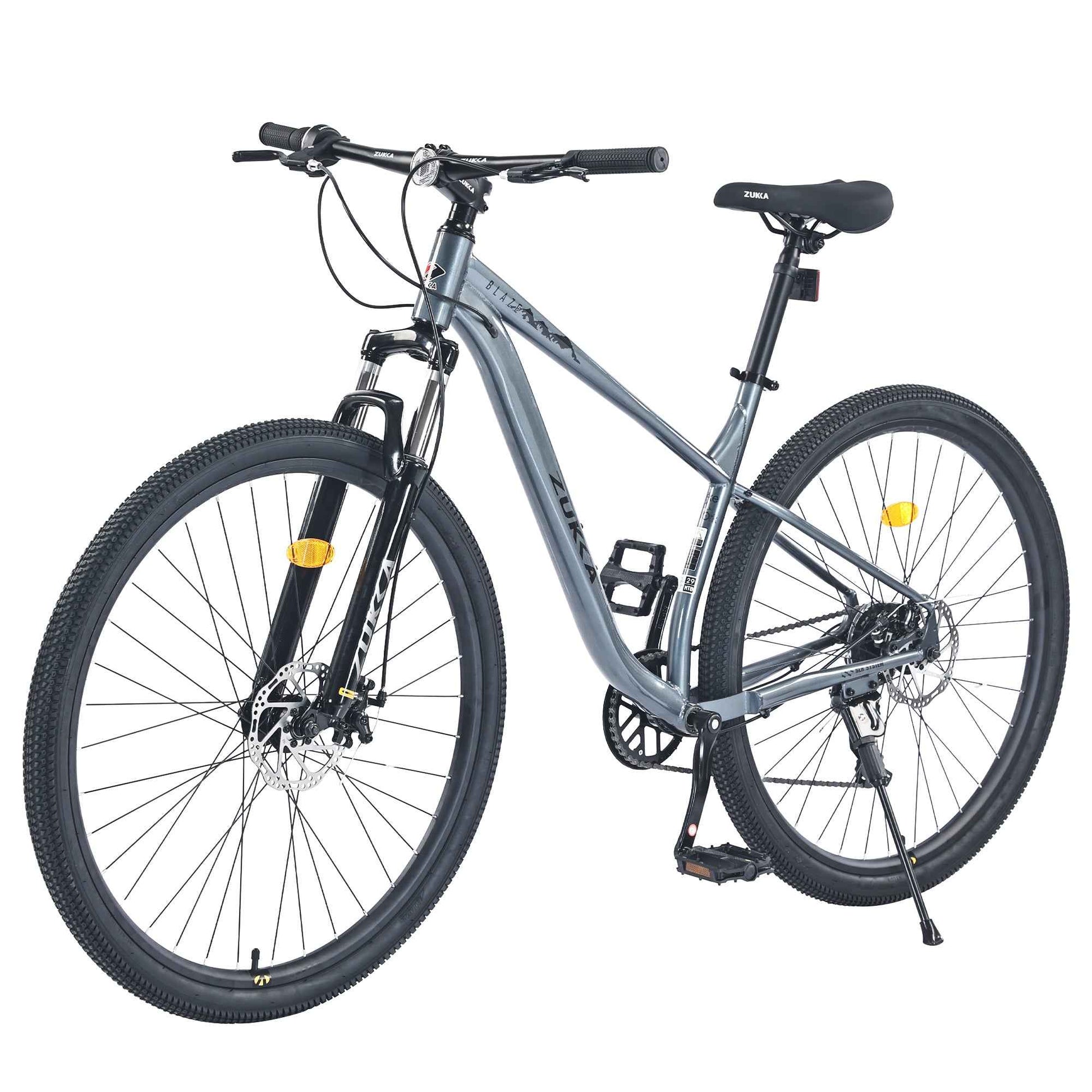29 Inch Wheels 8 Speed Mountain Bike, for Men Women Boys and Girls, Front Suspension, Steel Frame