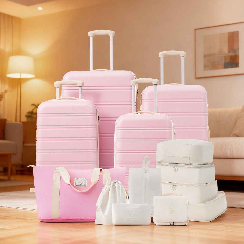 Hardshell Luggage Sets 4 pcs + Bag Spinner Suitcase with TSA Lock Lightweight-16'+20'+24'+28' Luggages