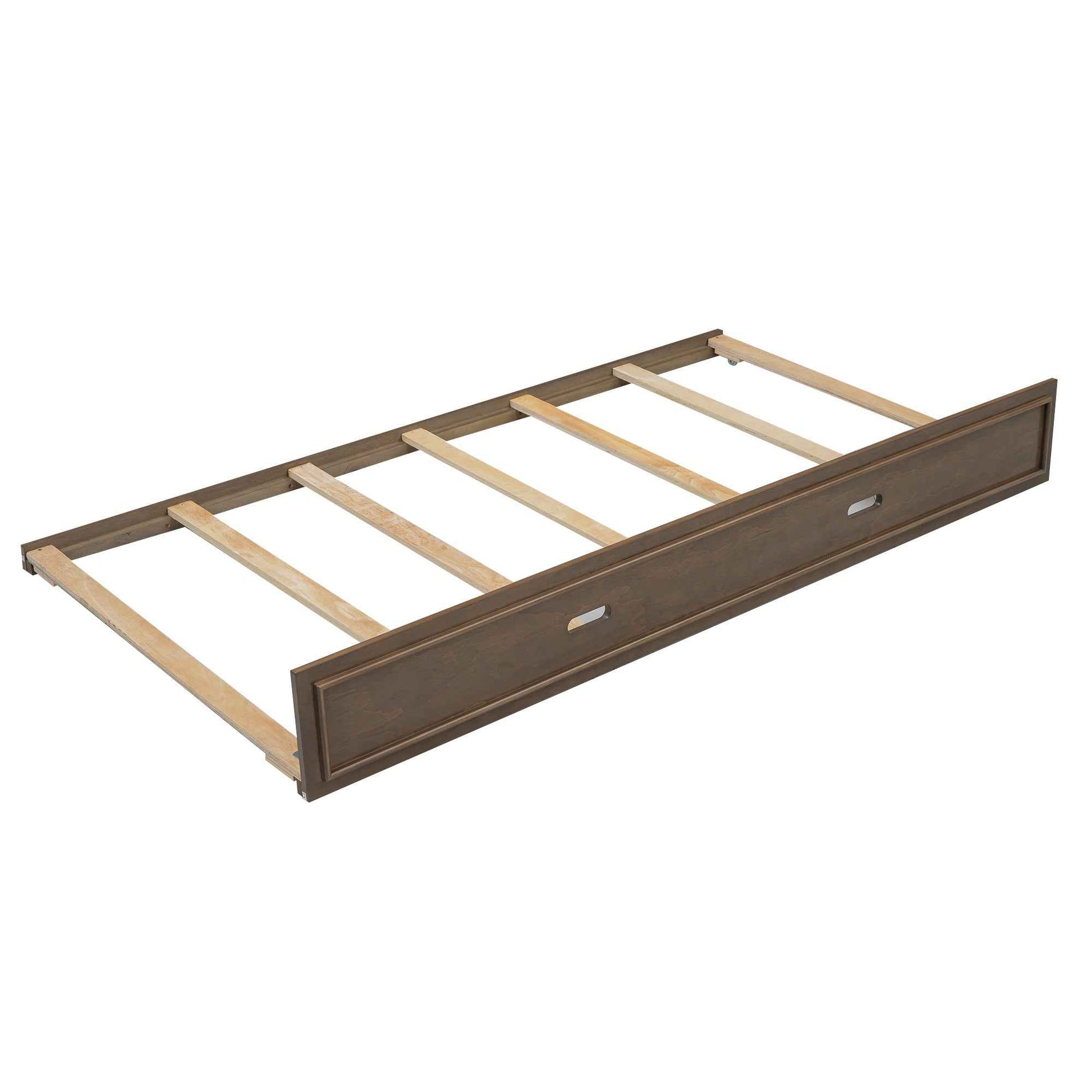 Full Size Wood Daybed with Storage Shelves, USB, LED, and Trundle in Antique Wood Color, Solid Pine Wood+MDF, 86.2''L x 65.7''W x 37.7''H