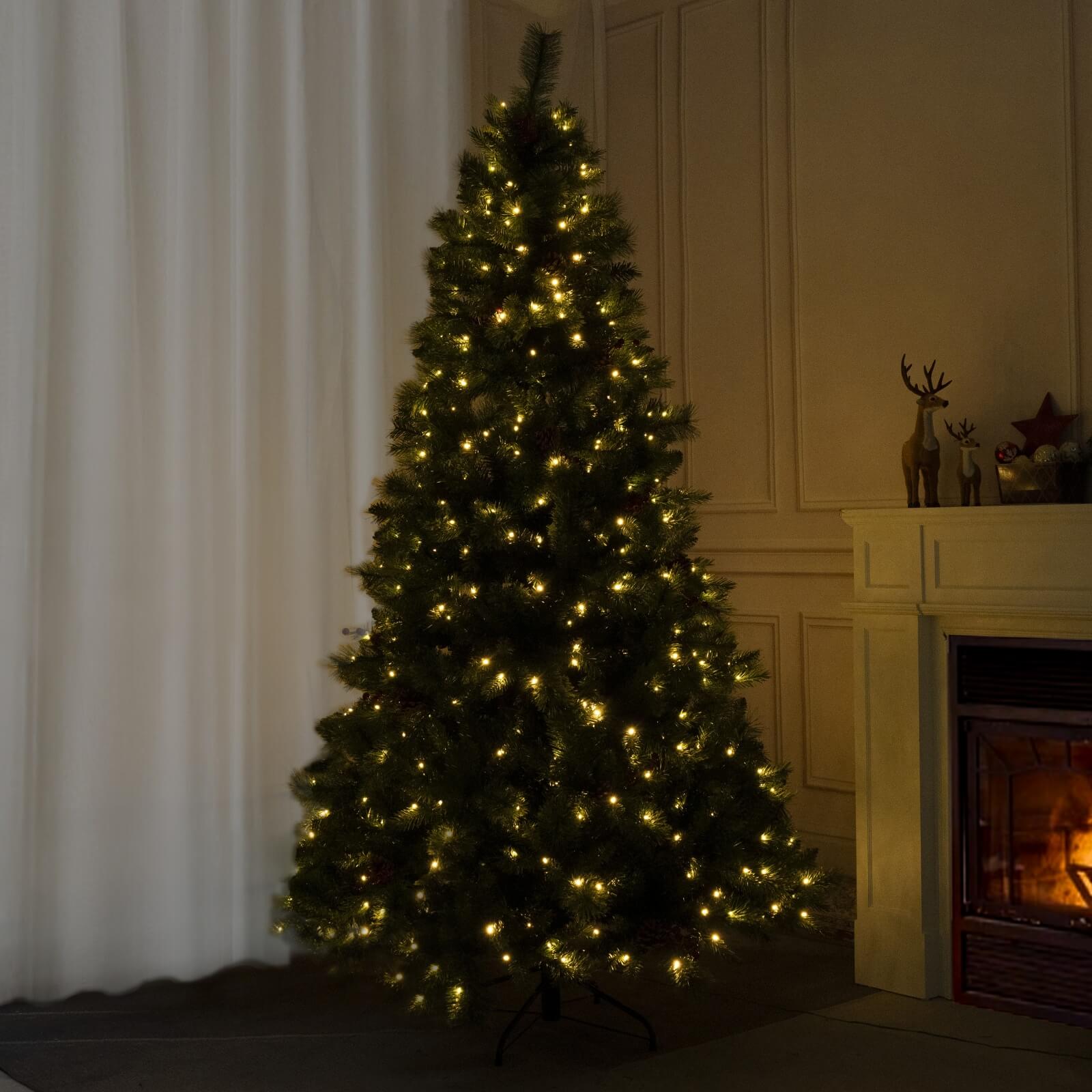 6FT Premium Artificial Christmas Tree with Pinecones(PJT-2502-6FT) - Abrihome