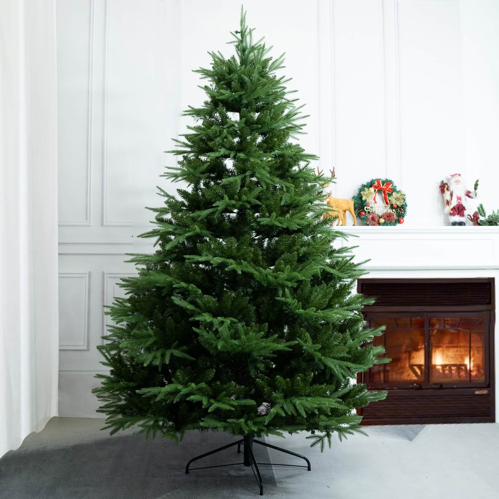 7FT Artificial Christmas Tree with Realistic PE PVC(PJT-2504-7FT) - Abrihome