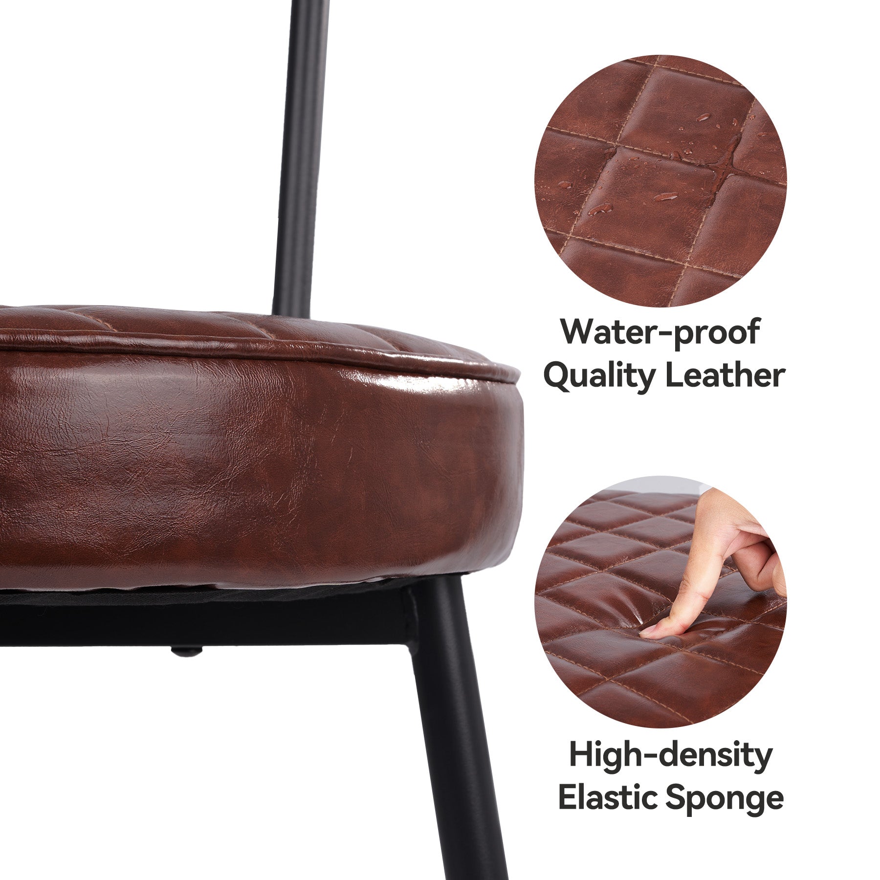 Dining Chair with Curved Backrest – Multiple Colors, 330 lbs Weight Capacity, Soft Cushion, Stylish and Waterproof