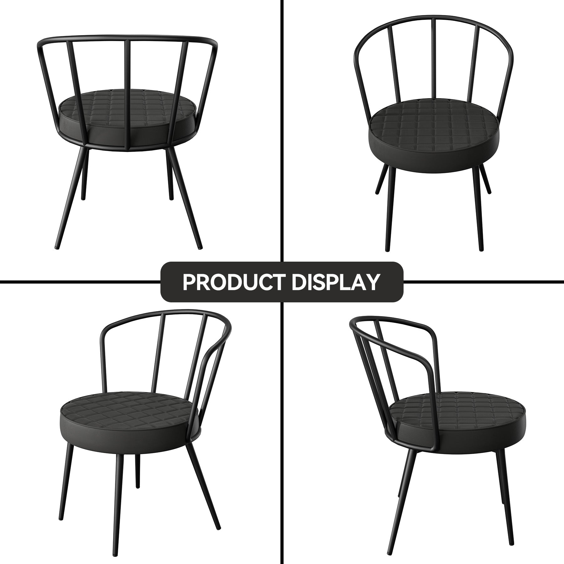 Dining Chair with Curved Backrest – Multiple Colors, 330 lbs Weight Capacity, Soft Cushion, Stylish and Waterproof