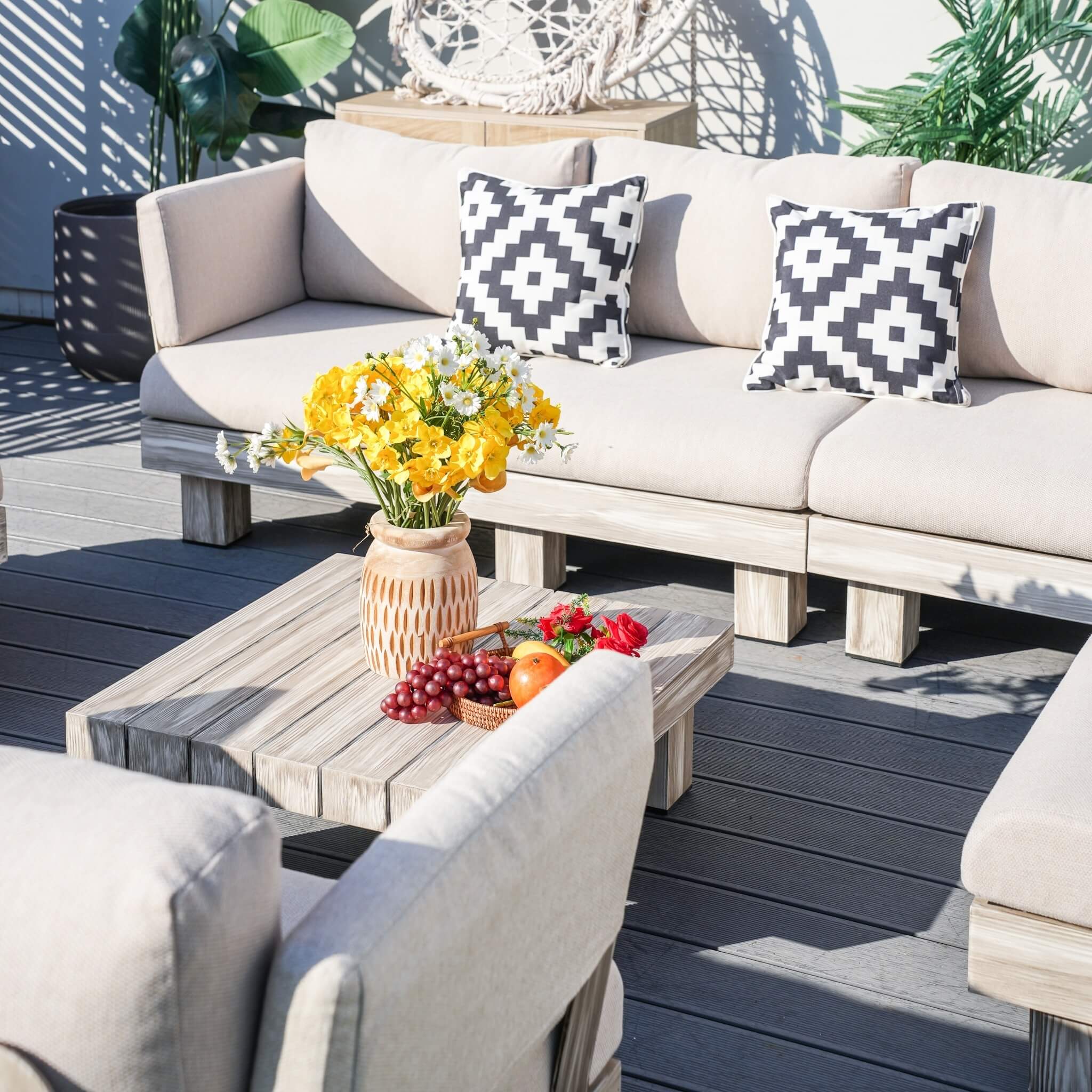 7-Seat Outdoor Patio Sofa Set (PAS-2510-7S-SET) - Abrihome