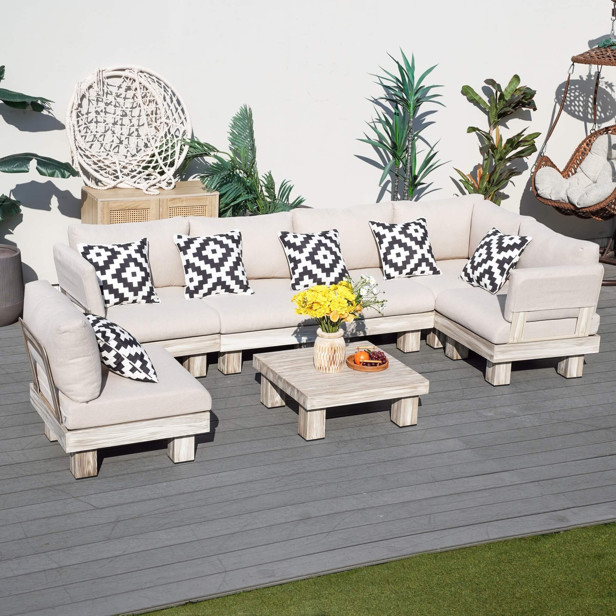L4 Outdoor Sectional Sofa Set (PAS-2510-L4-SET) - Abrihome