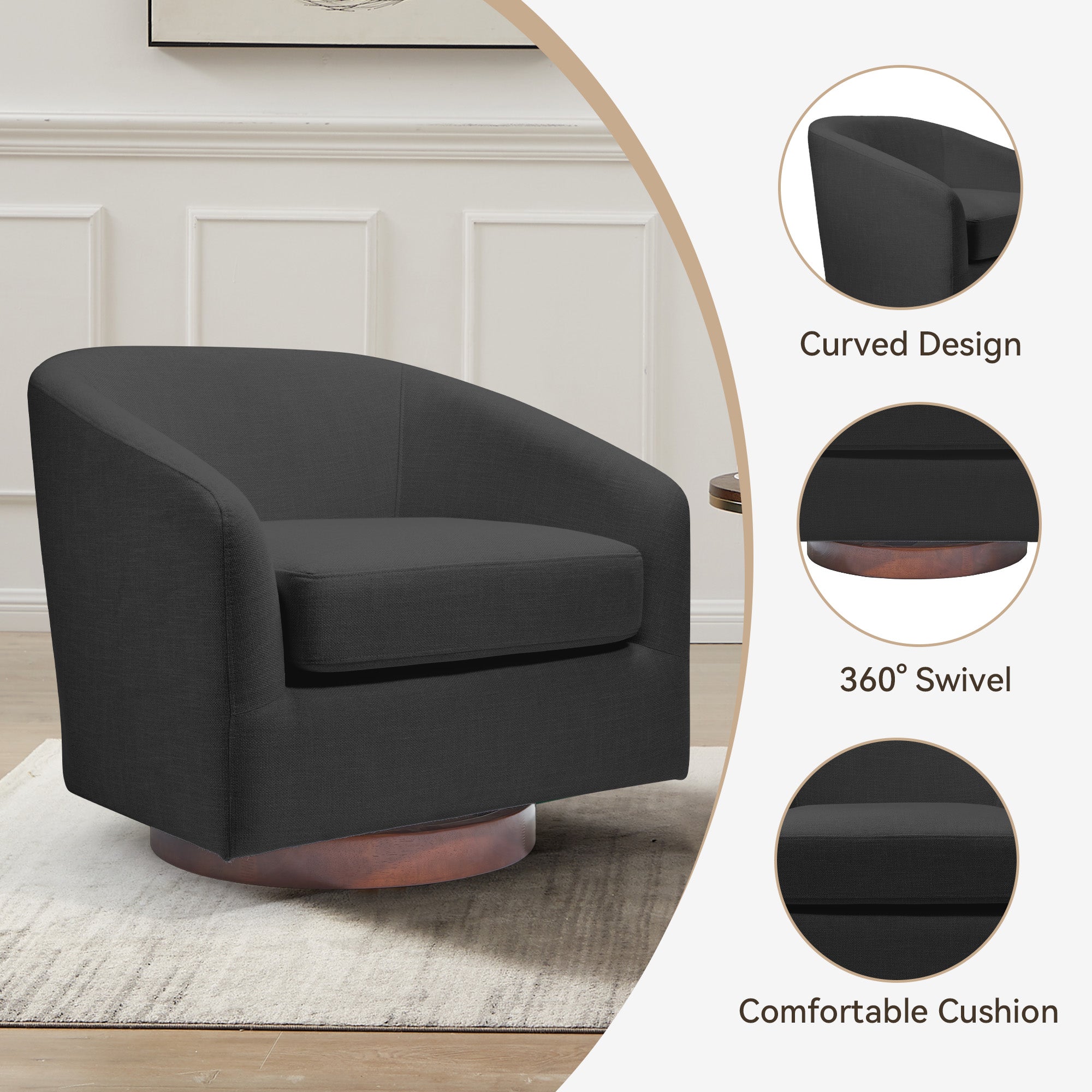 Stylish and Comfortable Conference Chair – 360° Swivel, Soft and Breathable, Multiple Colors Available