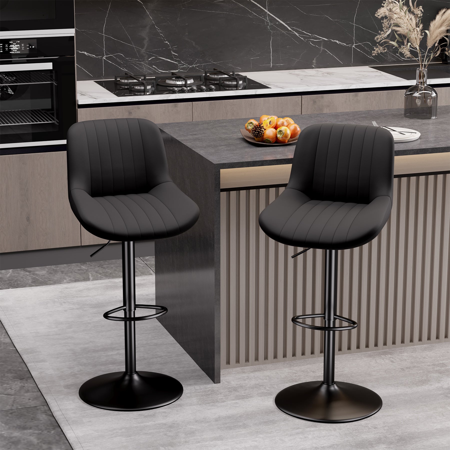 Waterproof Adjustable Bar Stool - 360° Swivel, Height Adjustable from 23.6'' to 31.5'', Available in Multiple Colors, Supports up to 300 lbs, Premium Materials