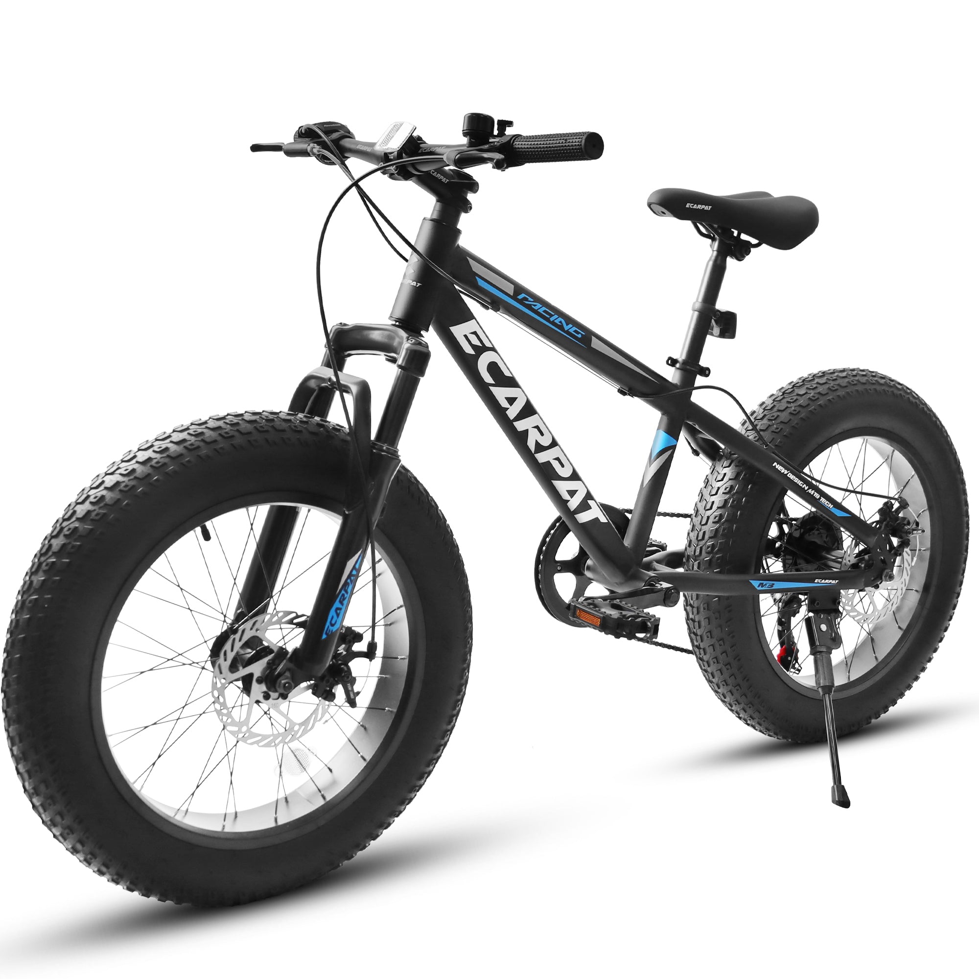 A20316 20 Inch Fat Tire Bike Adult/Youth Full Shimano 7 Speed Mountain Bike, Dual Disc Brake, High-Carbon Steel Frame, Front Suspension, Mountain Trail Bike, Urban Commuter City Bicycle,Fat tire bike