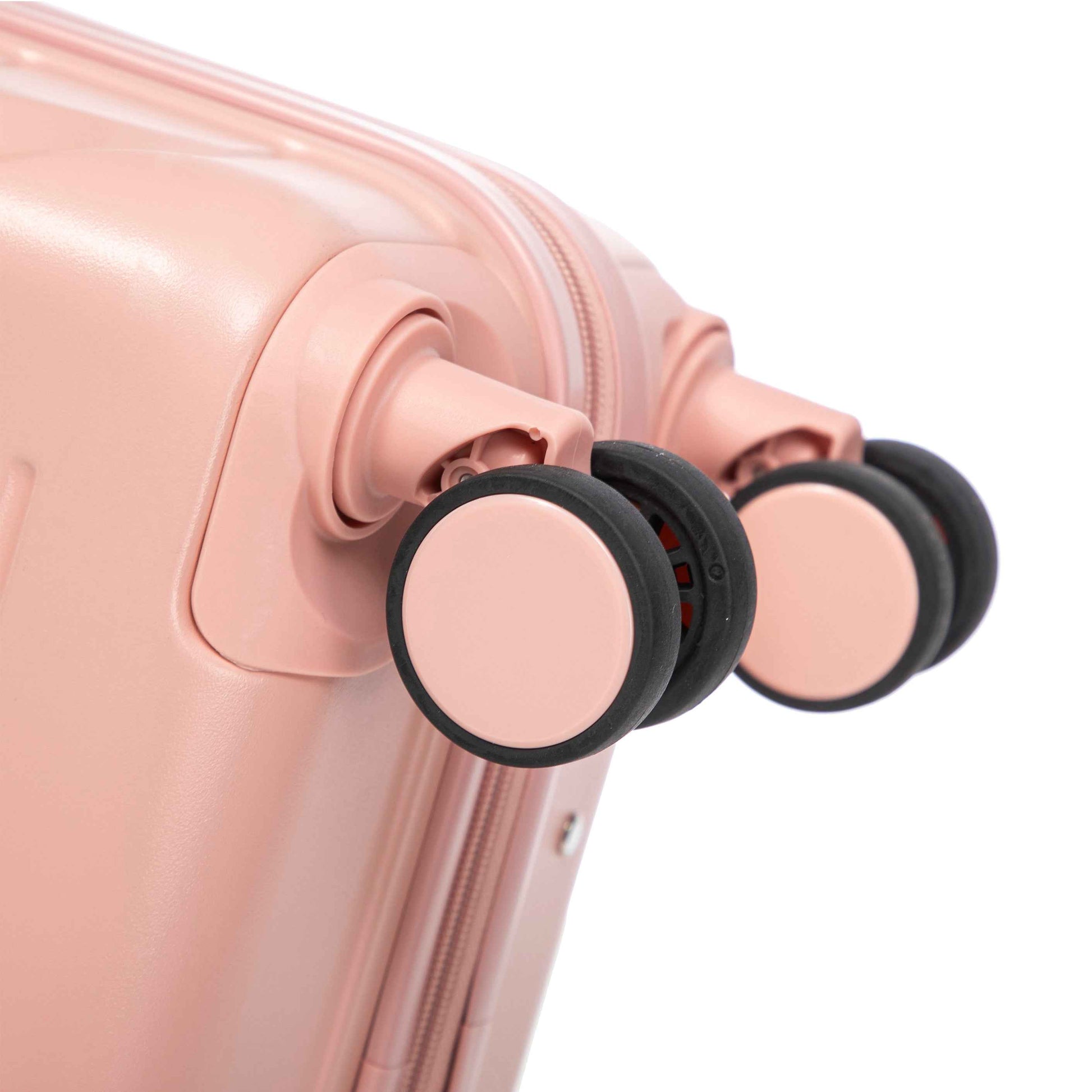 14'/20' 2 pcs/set in ABS Spinner Wheel Luggage, with Combination Lock,14' Cosmetic Case (Pink)