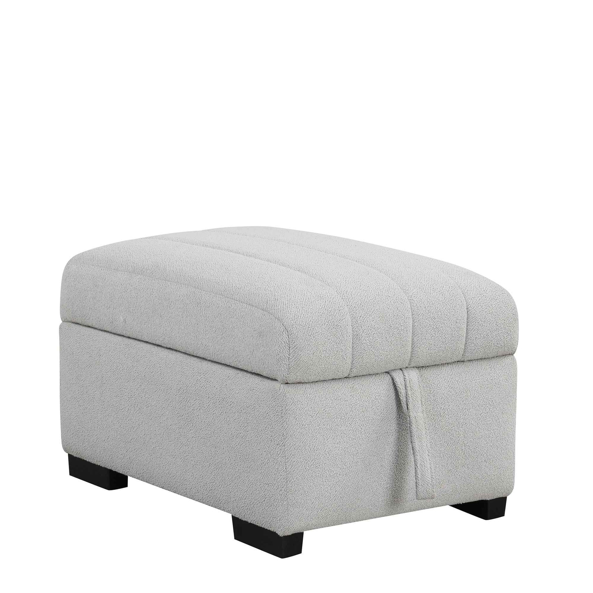 Modern L-shaped Sectional Pull Out Sofa Bed with USB Ports & Storage Ottoman, Gray Jacquard Fabric, 82.6'