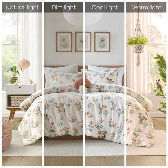 Full/Queen Mushroom Garden Comforter Set