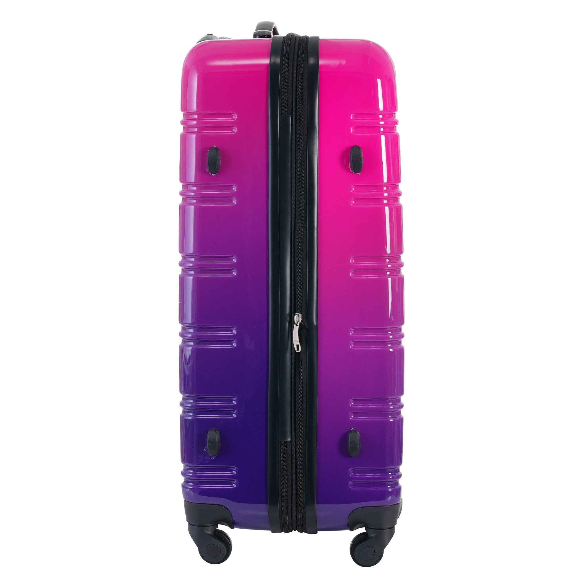 Gradient Color Expandable Hardshell Luggage Set with Spinner Wheels and TSA Lock, 20' 24' 28' Available, Purple and Pink