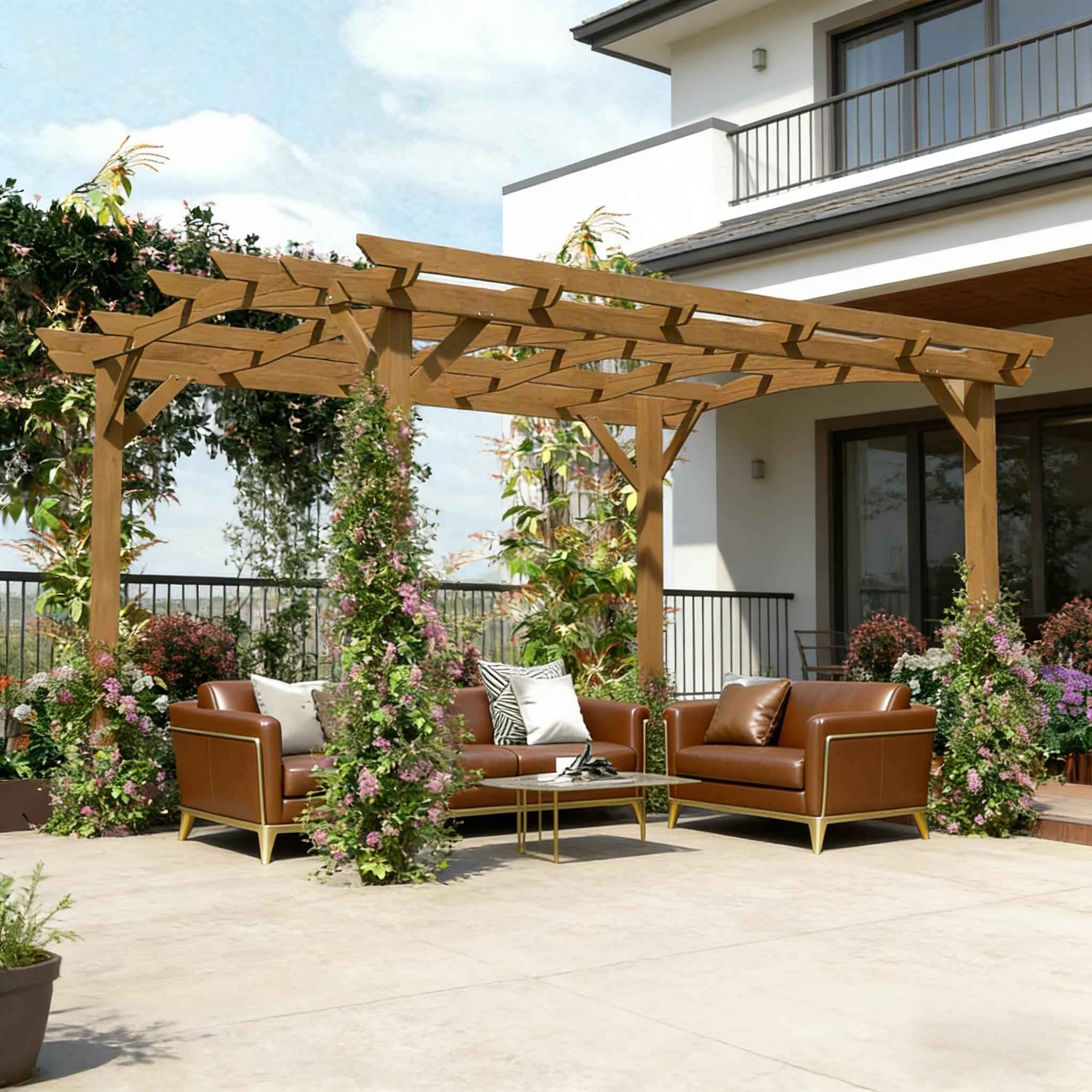 Arched Design Pergola,Outdoor Gazebo Grape Trellis