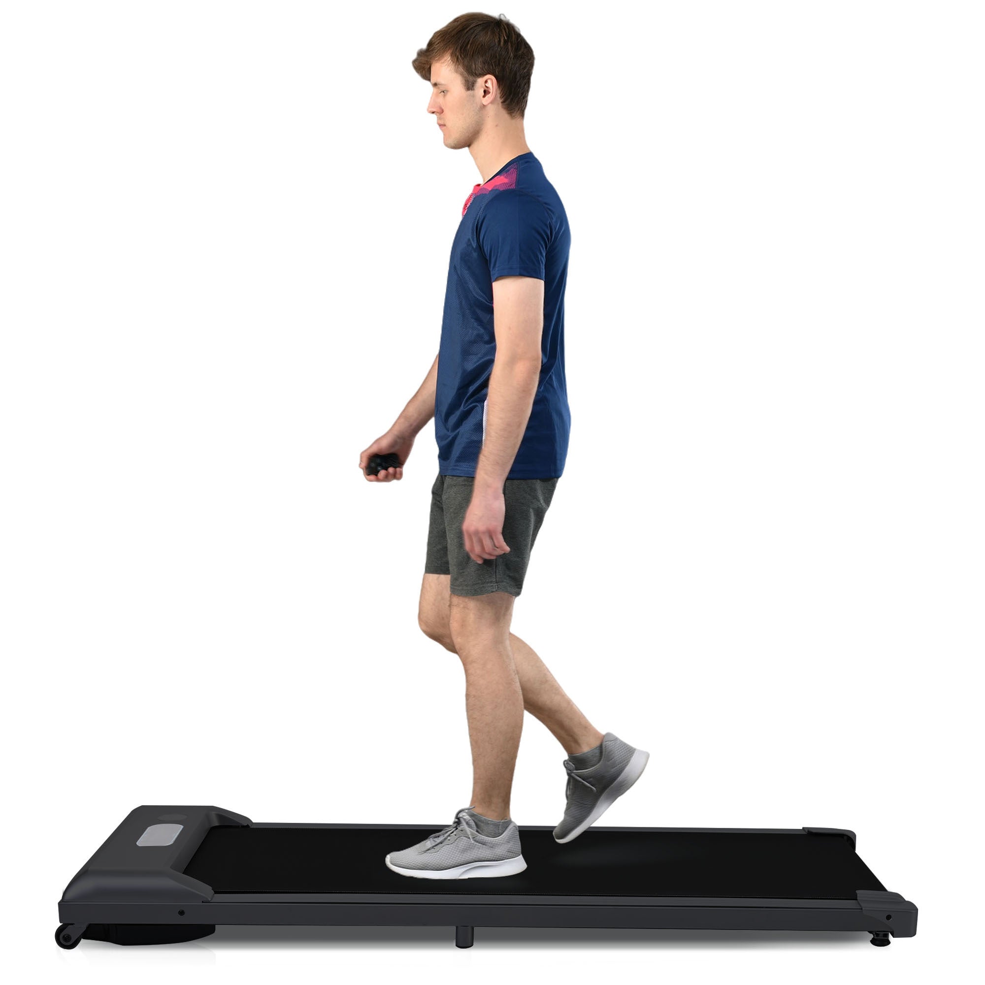 2 in 1 Under Desk Electric Treadmill 2.5HP, Remote Control, Display, Walking Jogging Running Machine Fitness Equipment for Home Gym Office