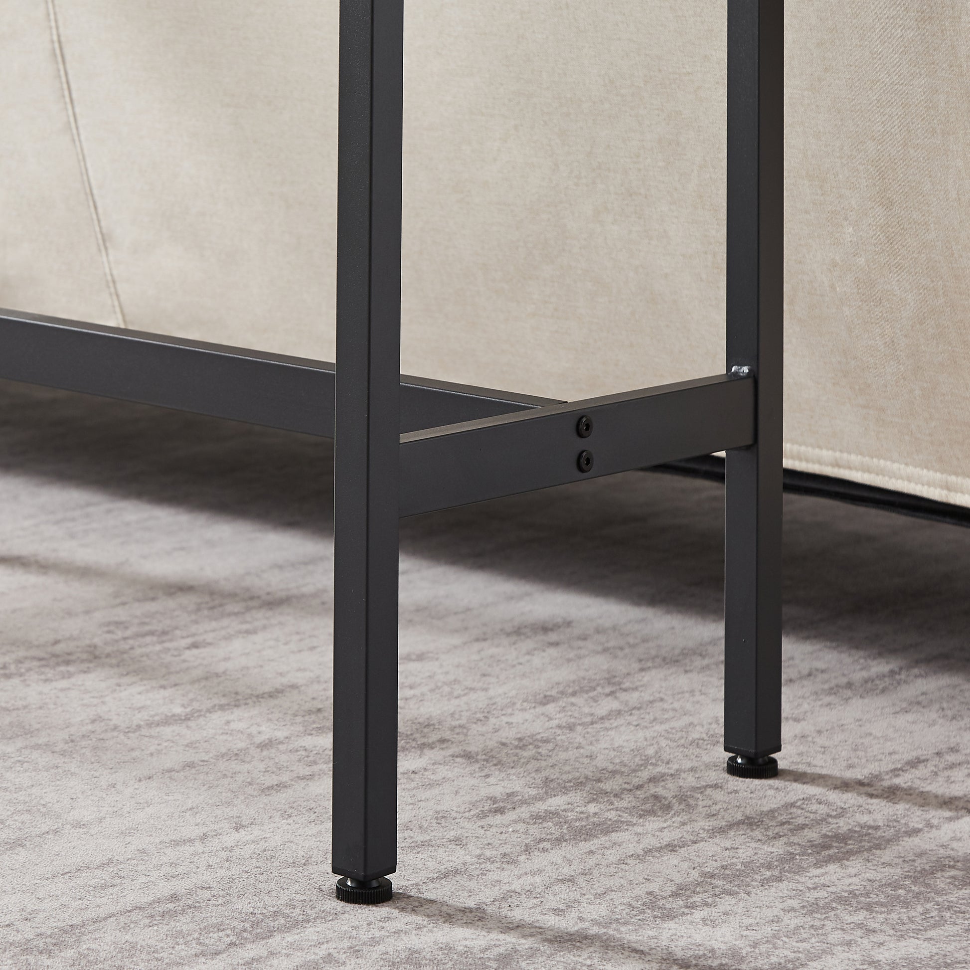 Bar Table Set with 2 Bar stools PU Soft seat with backrest, Rustic Brown, 43.31'' L x 15.75'' W x 35.43'' H. - Abrihome