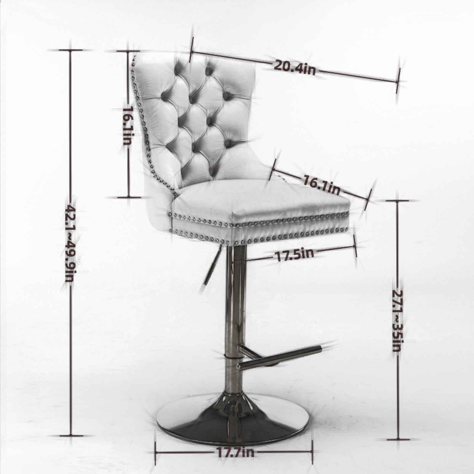 A&A Furniture,Aged and Retro PU Swivel Barstools Adjusatble Seat Height from 26-33 Inch, Modern Bar Stools with Backs Comfortable Tufted for Home Pub and Kitchen Island (Olive Green,Set of 2)