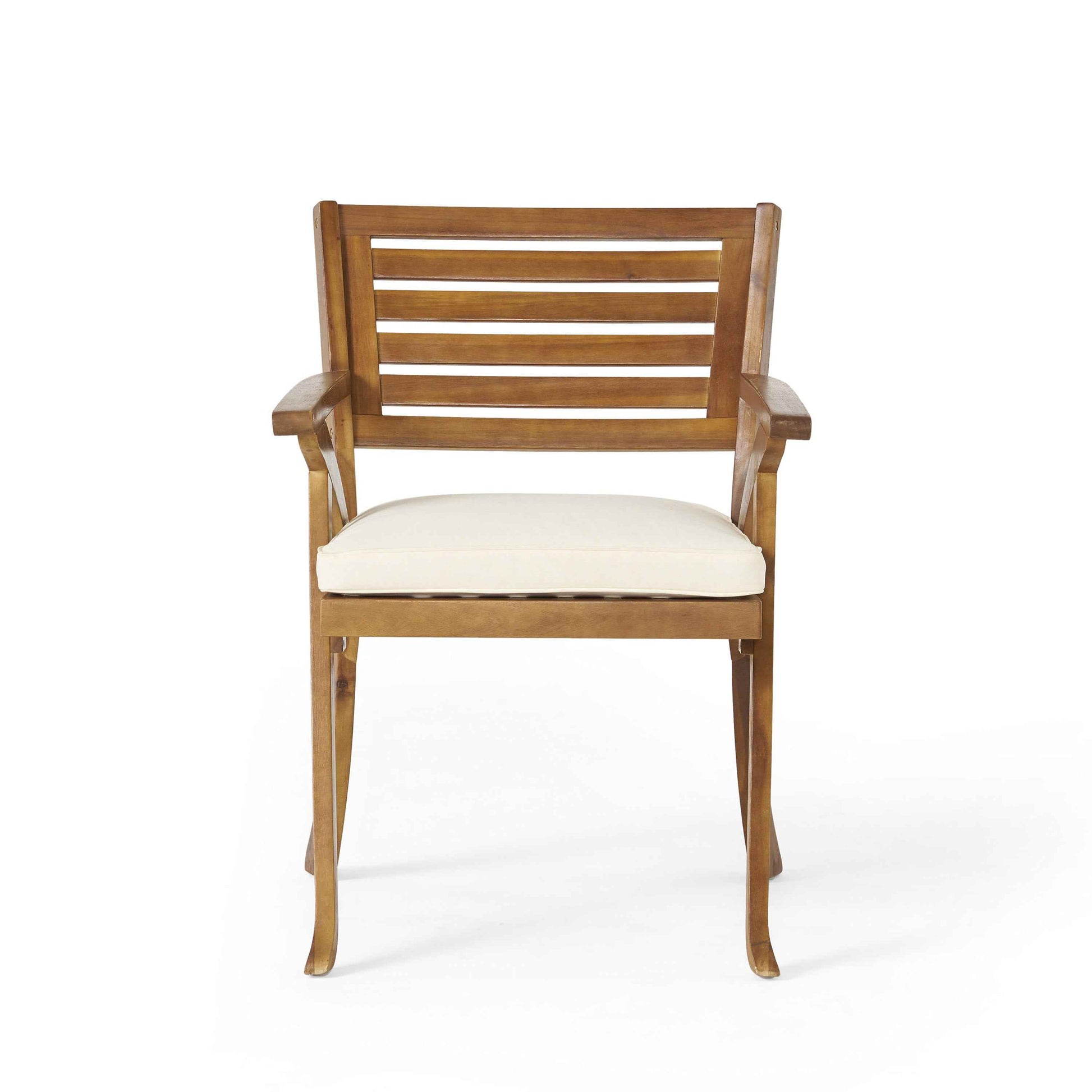Acacia Wood Dining Chair with Water-resistant Cushion, Teak