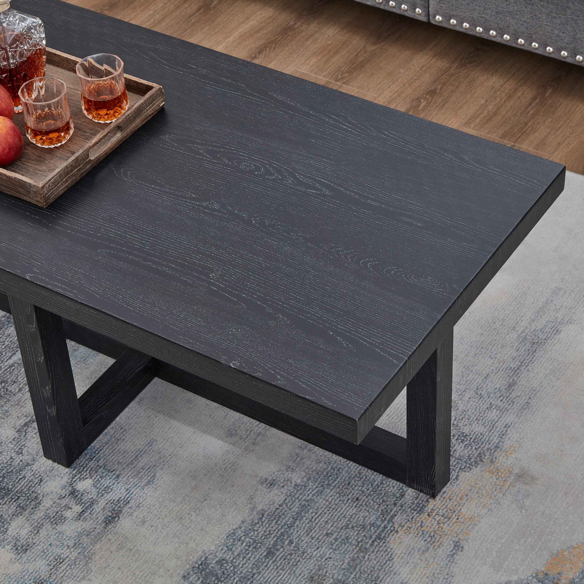 Luno Contemporary Coffee Table, Black