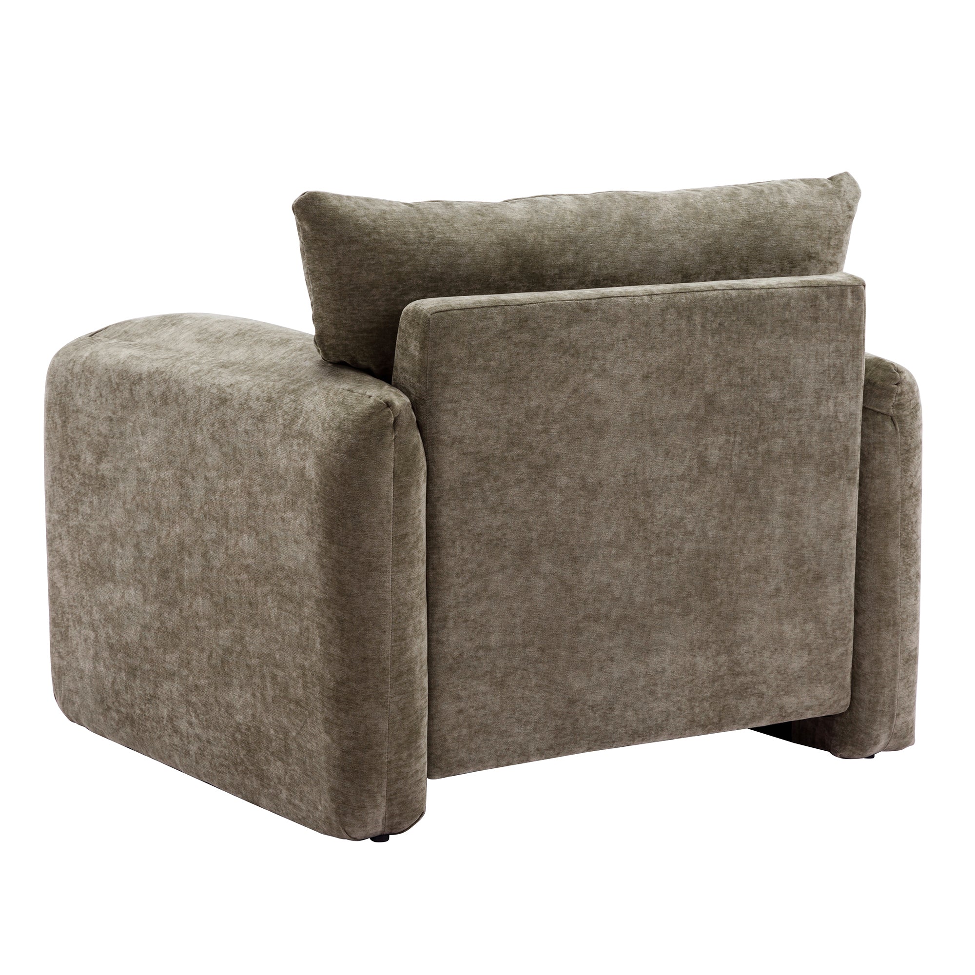 Modern Style Chenille Oversized Armchair Accent Chair Single Sofa Lounge Chair 38.6'' W for Living Room, Bedroom, Green