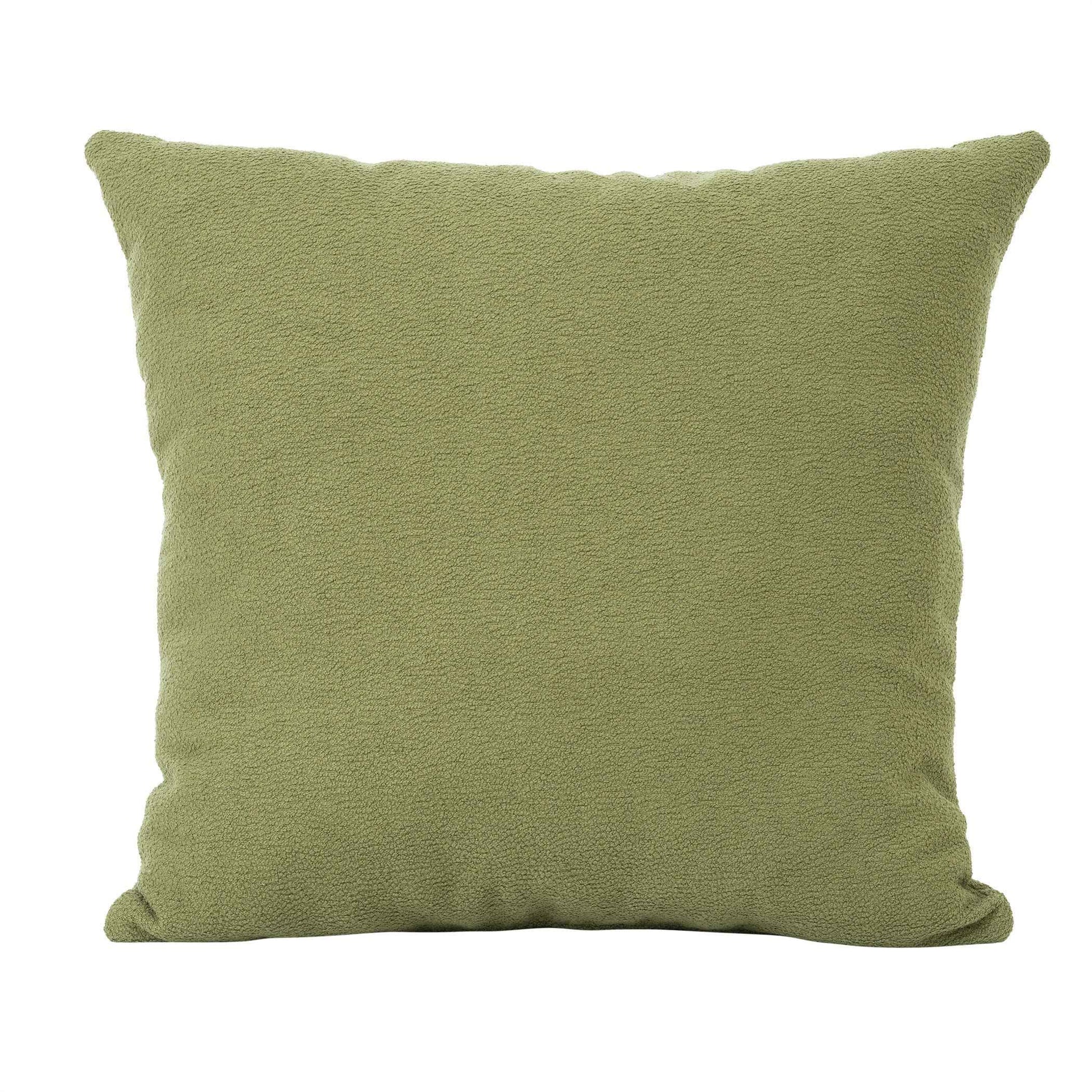 Modern Fabric Accent Chair, Upholstered Armchair for Living Room, Mid Century Fabric Lounge Chair w/Pillow, Comfortable Reading Chair with Wood Legs for Living Room, Bedroom, Reception Room (Olive)