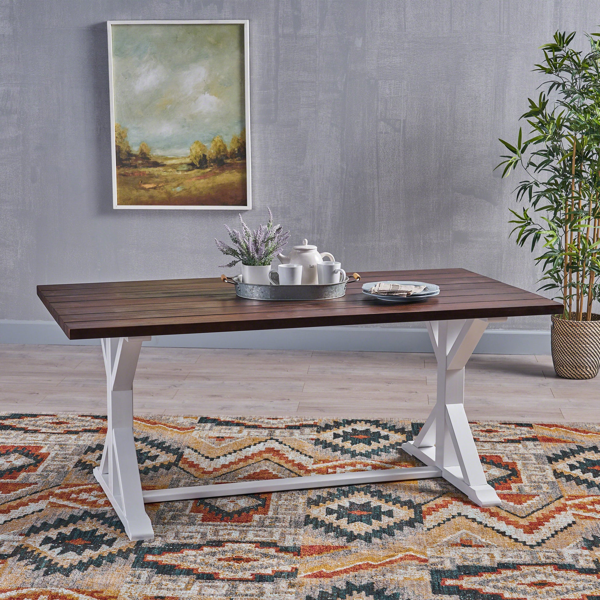 CASSIA FARMHOUSE DINING TABLE - Abrihome